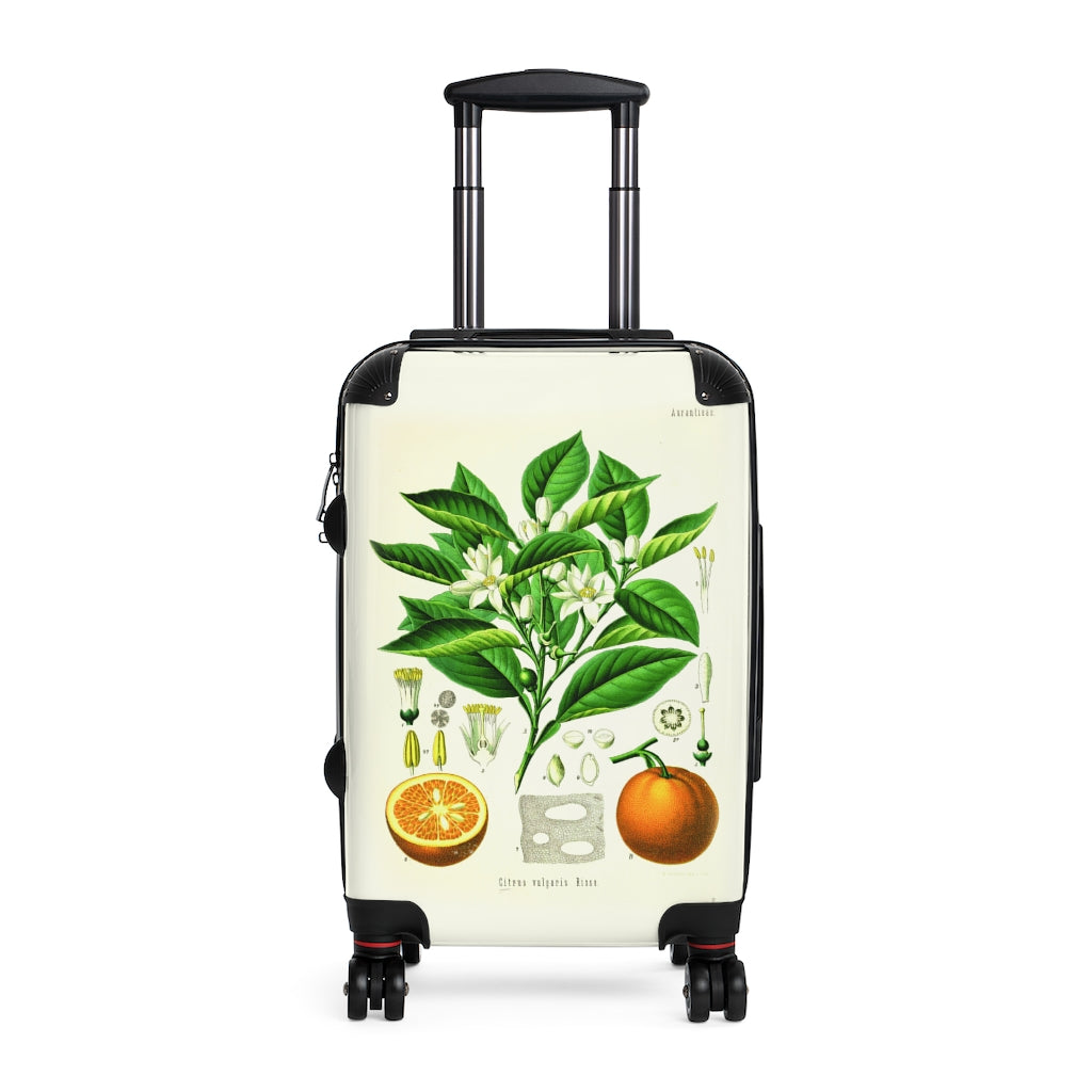 Geotrott Orange Aurantieae Citrus Culgaris Risso Farm Collection Cabin Suitcase Extended Storage Adjustable Telescopic Handle Double Wheeled Polycarbonate Hard-Shell Built-In Lock