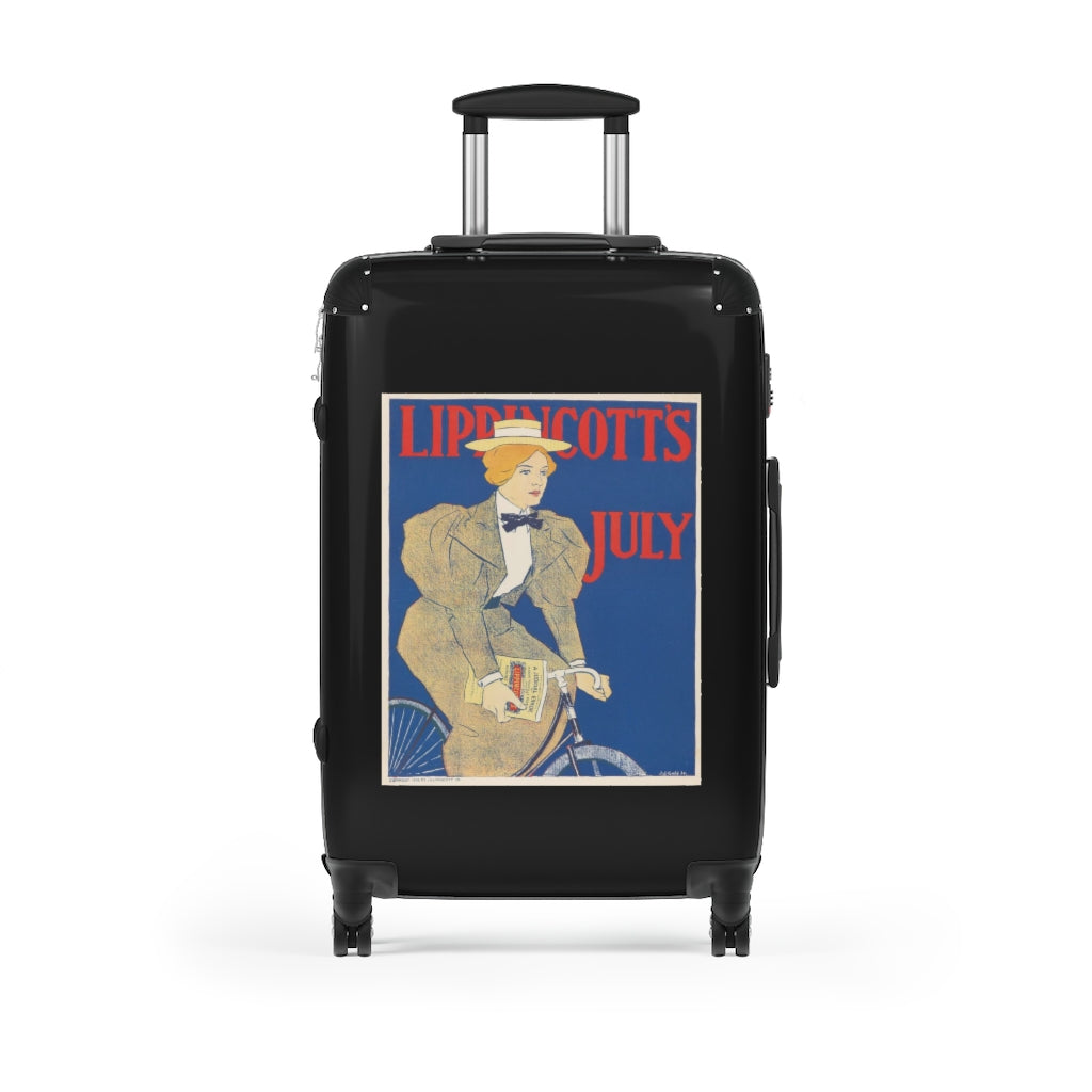 Getrott Lippincotts July World Classic Poster Black Cabin Suitcase Extended Storage Adjustable Telescopic Handle Double wheeled Polycarbonate Hard-shell Built-in Lock-Bags-Geotrott