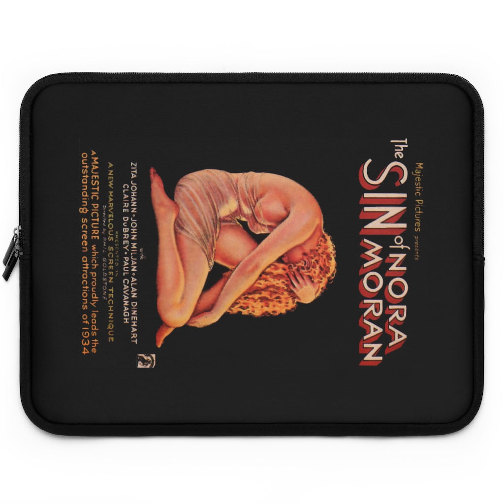 Geotrott The Sin Of Nora Moran Movie Poster Red Laptop Sleeve