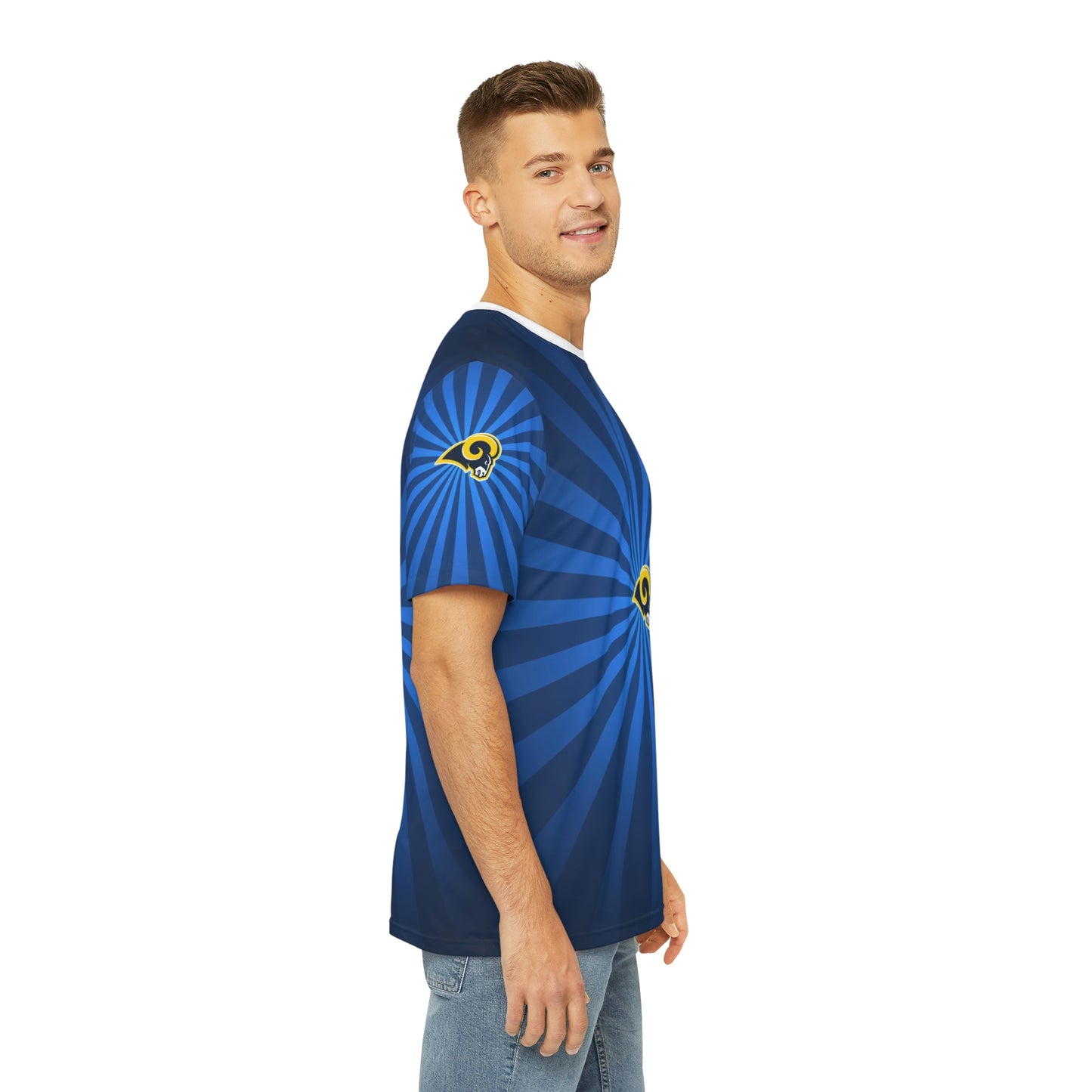 Geotrott NFL Los Angeles RamsMen's Polyester All Over Print Tee T-Shirt-All Over Prints-Geotrott