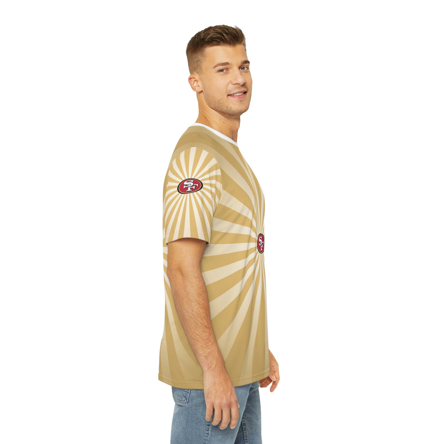 Geotrott Nfl San Francisco Men'S Polyester All Over Print Tee T-Shirt