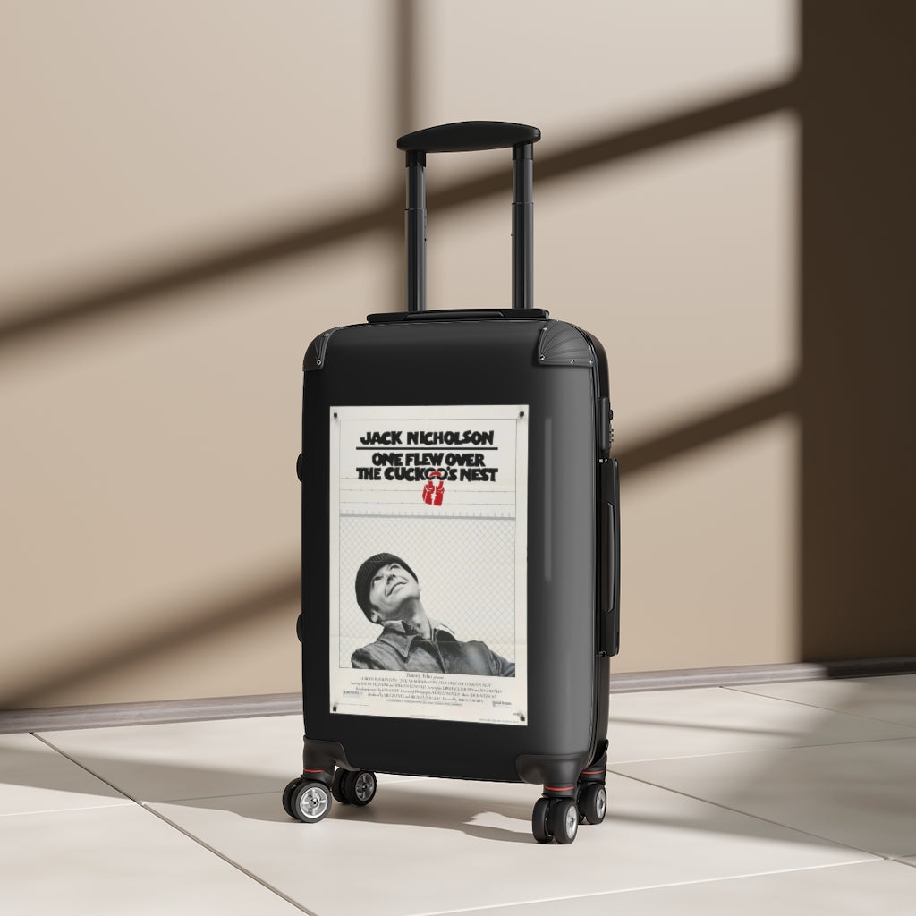 Geotrott One Flew Over The Cuckos Nest Movie Poster Collection Cabin Suitcase Extended Storage Adjustable Telescopic Handle Double Wheeled Polycarbonate Hard-Shell Built-In Lock