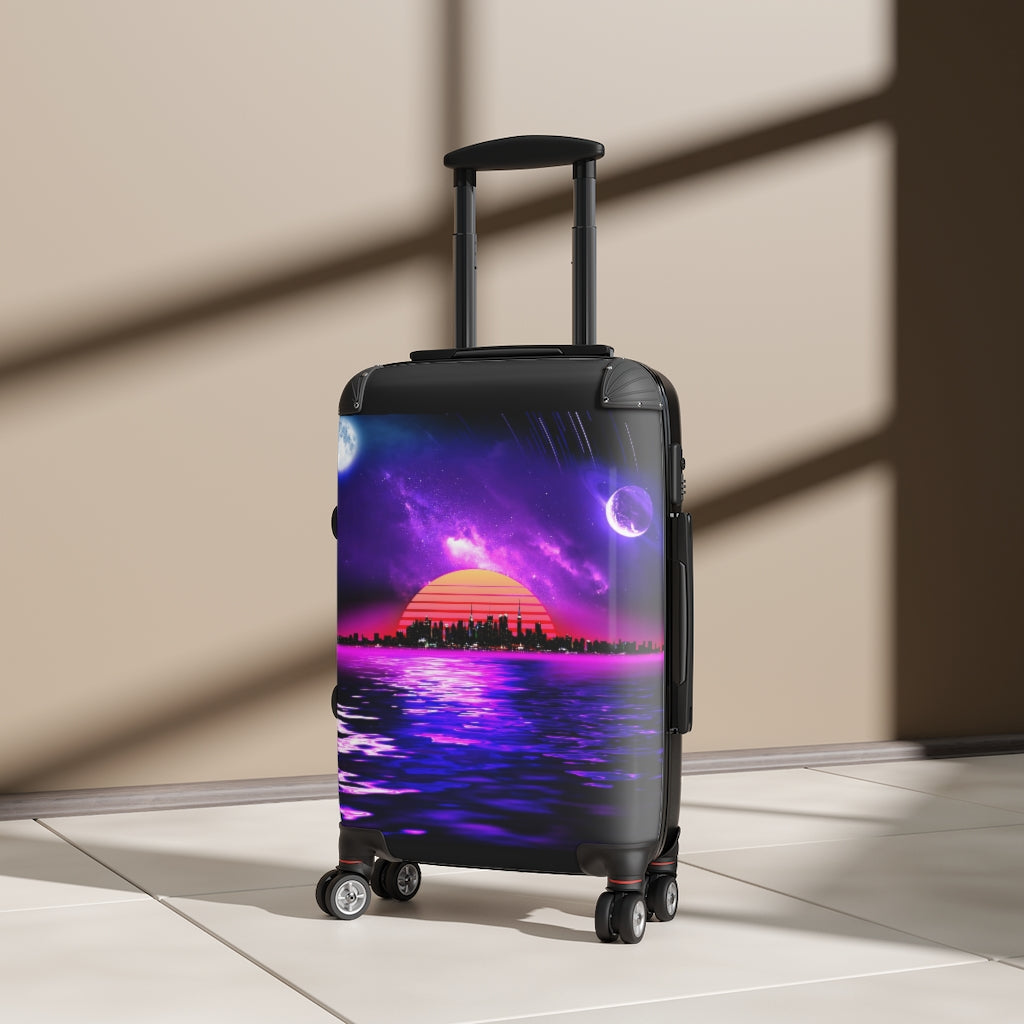Geotrott Cabin Suitcase Extended Storage Adjustable Telescopic Handle Double Wheeled Polycarbonate Hard-Shell Built-In Lock Carry-On Travel Check Luggage 4-Wheel Spinner Suitcase Bag Multiple Colors And Sizes
