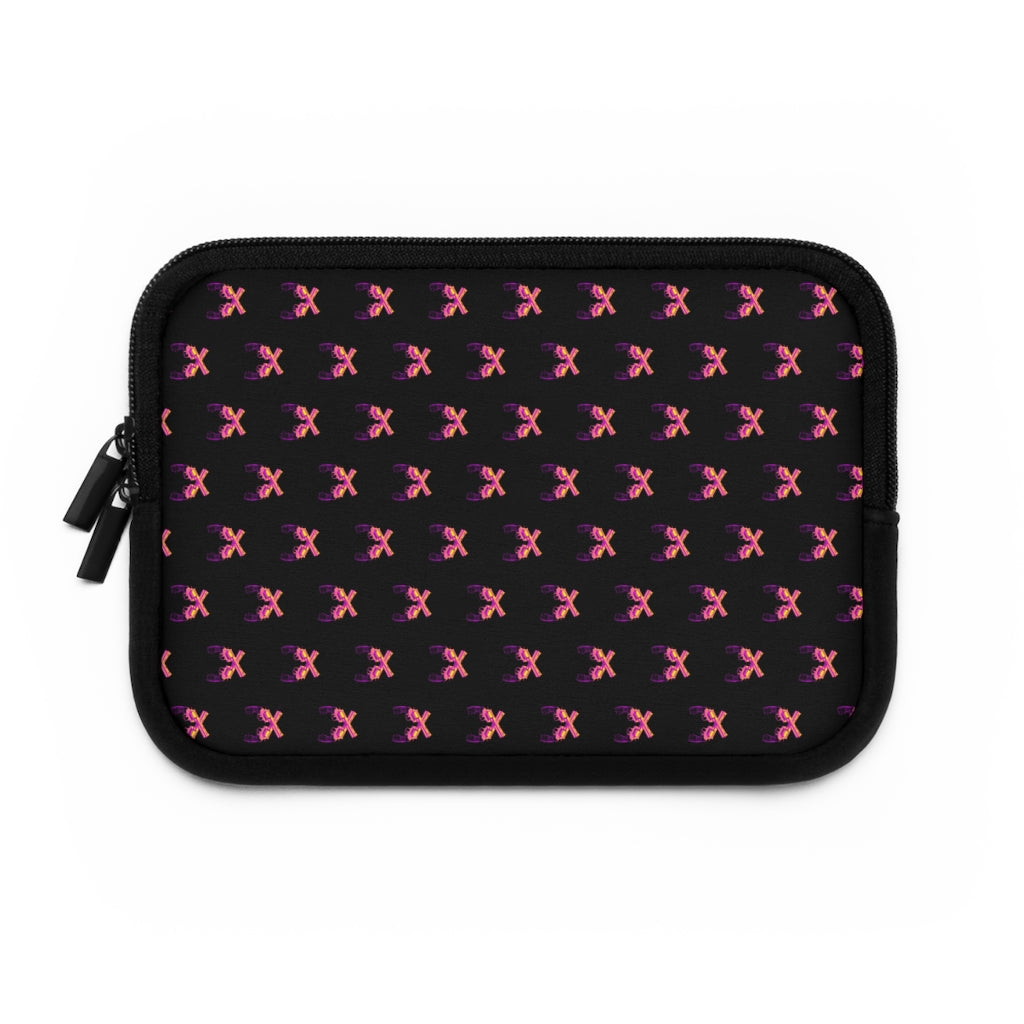 Geotrott Pink Magnum Guns Pattern Black Laptop Sleeve