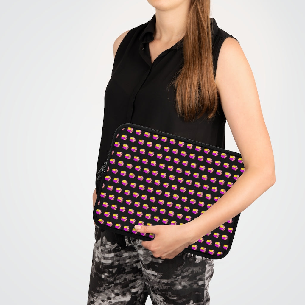Getrott Pink Cruise Ships Pattern White Laptop Sleeve-Laptop Sleeve-Geotrott