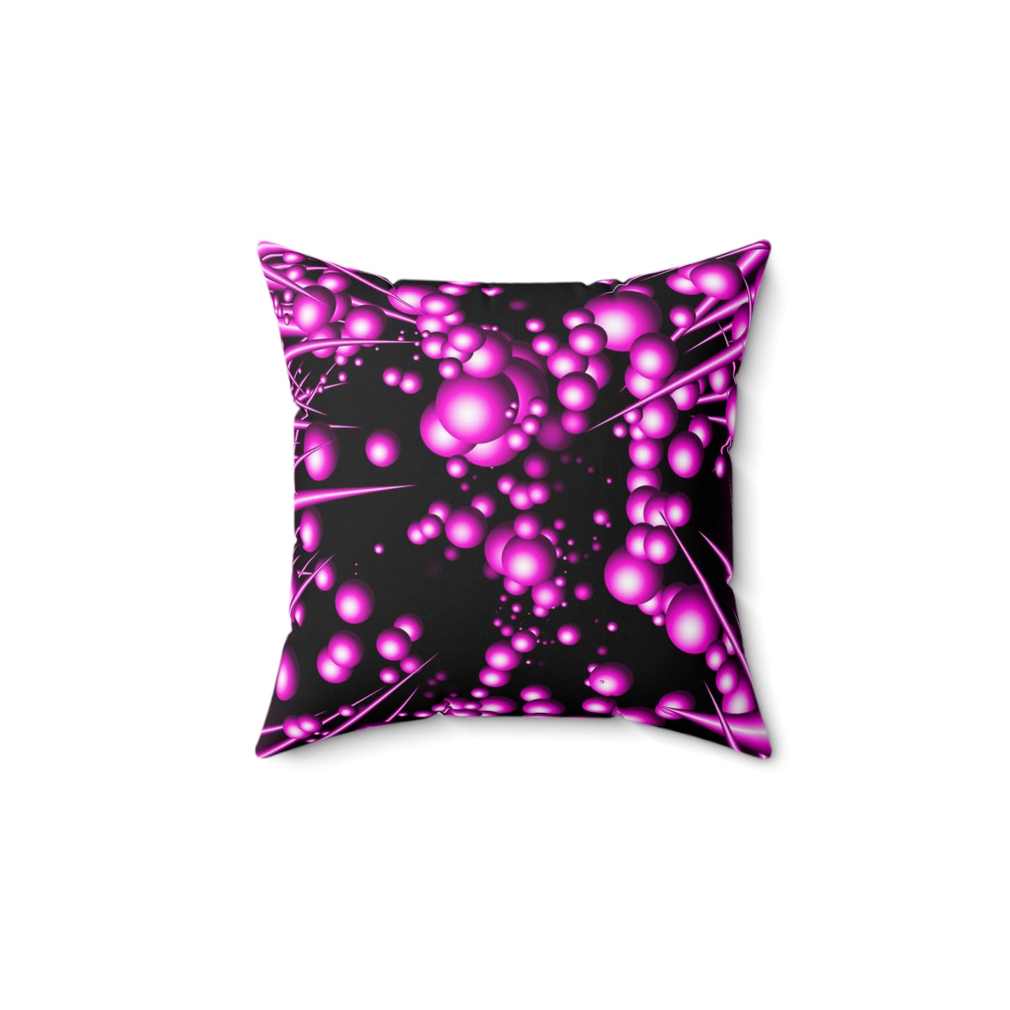 Pink Spines and Bubbles Spun Polyester Square Pillow-Home Decor-Geotrott