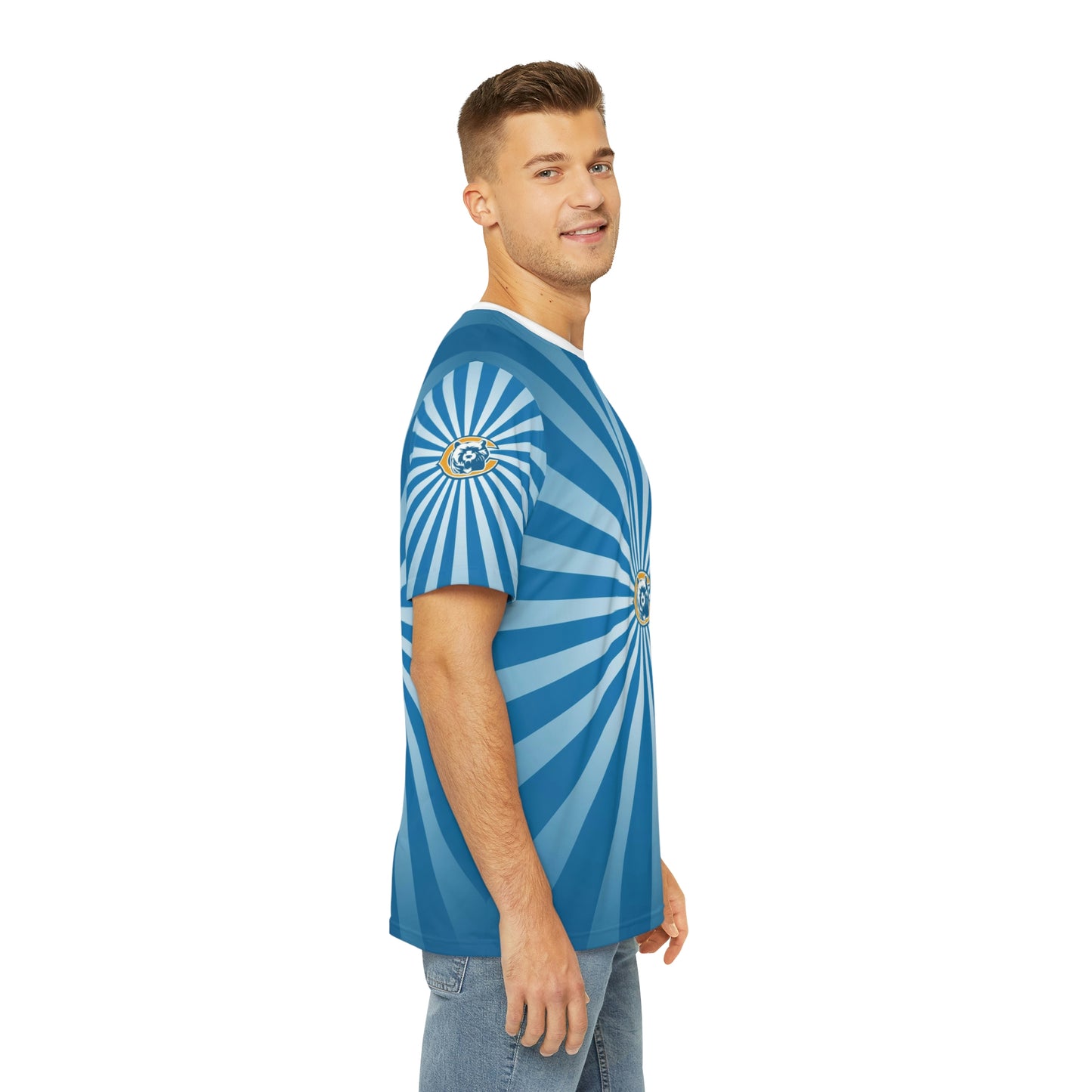 Geotrott Nfl Detroit Lions Men'S Polyester All Over Print Tee T-Shirt