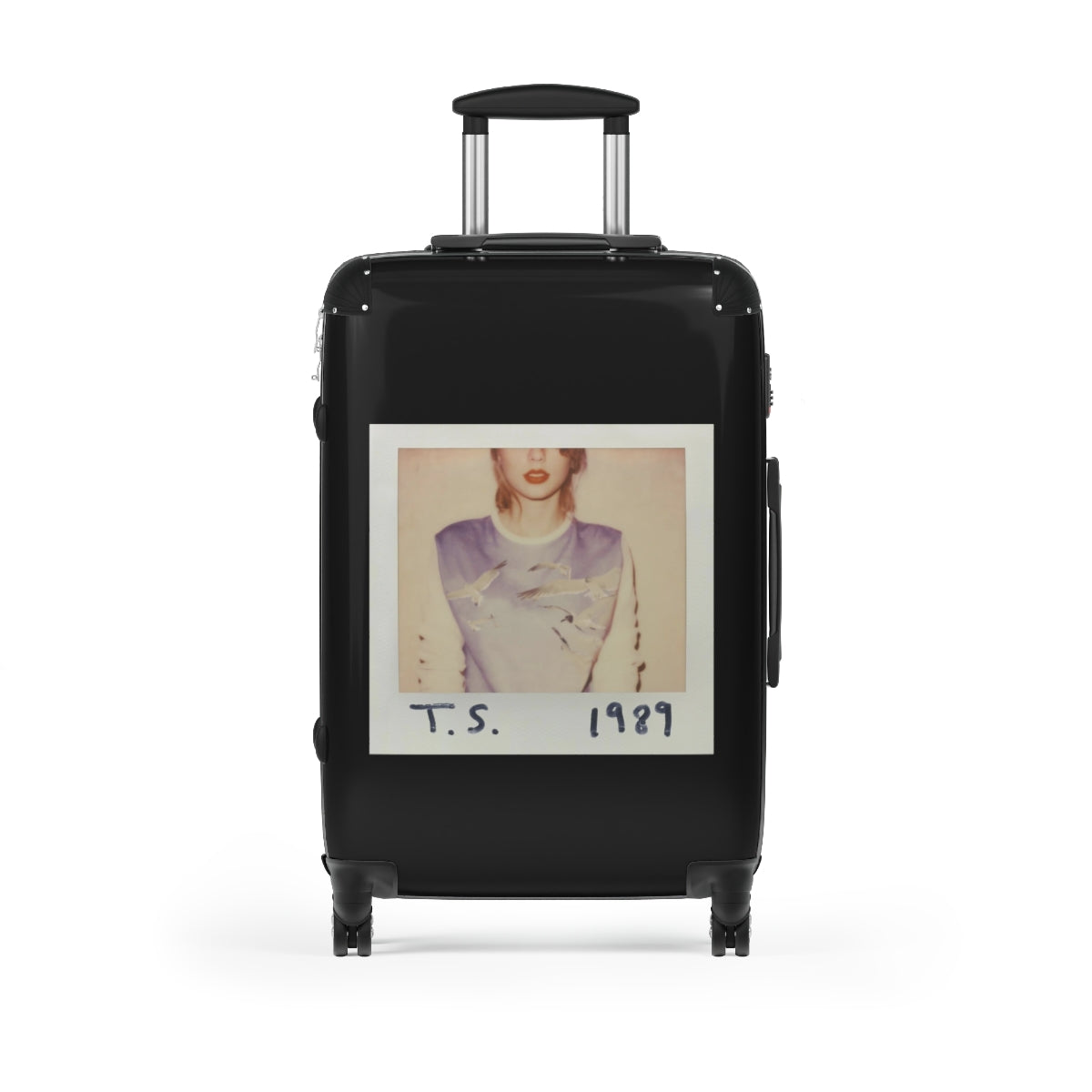 Getrott Taylor Swift 1989 2014 Black Cabin Suitcase Extended Storage Adjustable Telescopic Handle Double wheeled Polycarbonate Hard-shell Built-in Lock-Bags-Geotrott