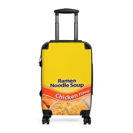 Geotrott Ramen Noodles Yellow Cabin Suitcase Extended Storage Adjustable Telescopic Handle Double Wheeled Polycarbonate Hard-Shell Built-In Lock
