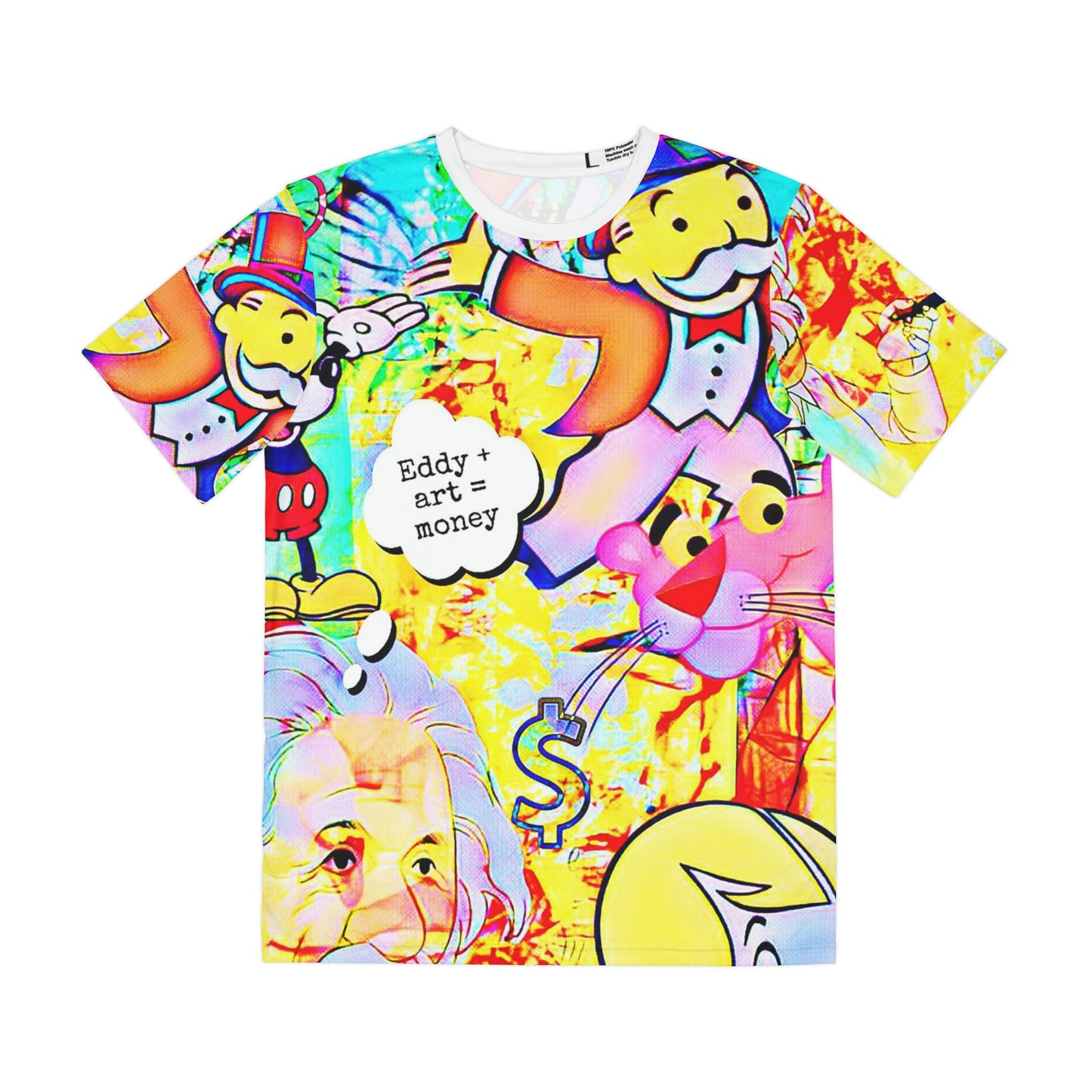 Copy Of Copy Of Copy Of Eddy Bogaert Graffiti Bieber Statue Of Liberty Art Men'S Polyester Tee (Aop)