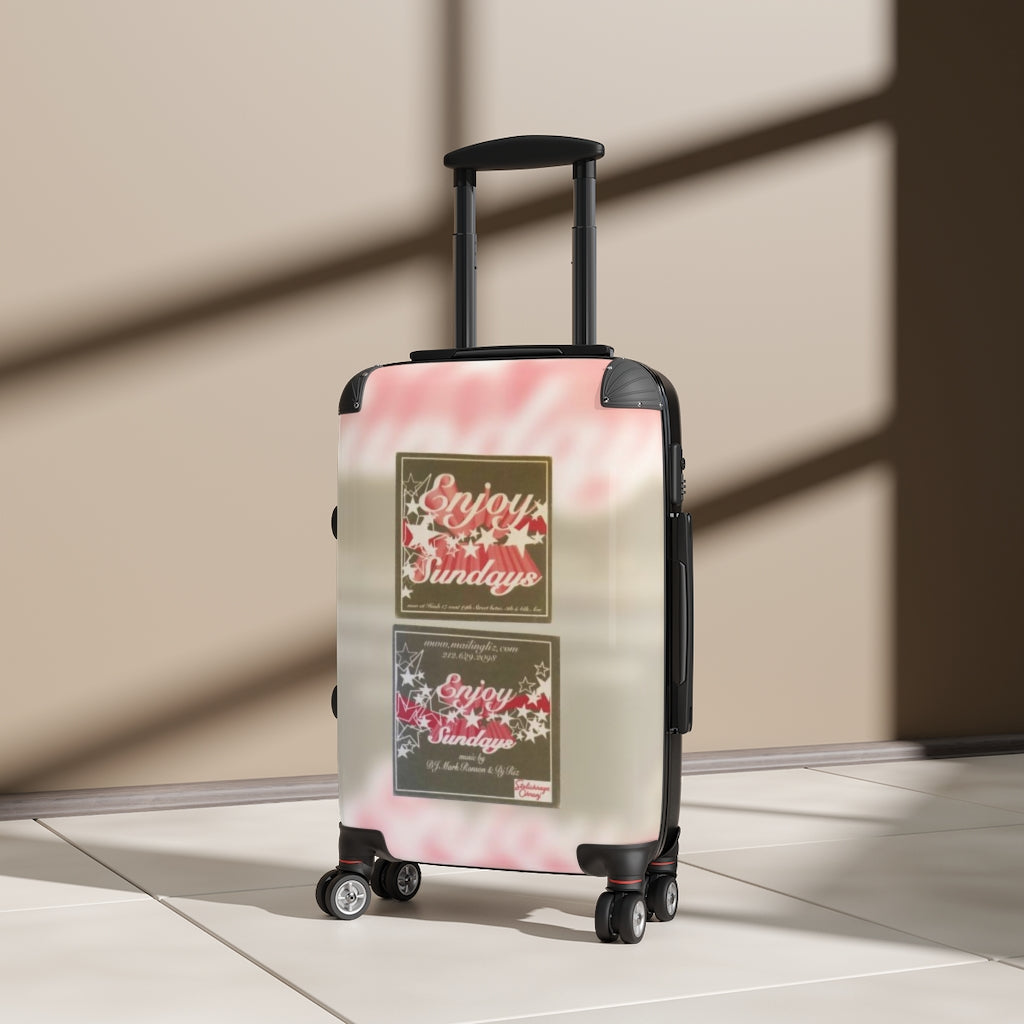Getrott Hush Nightclub NYC Mailingliz Dj Mark Ronson Dj Riz Enjoy Sundays Party Flyer Cabin Suitcase Extended Storage Adjustable Telescopic Handle Double wheeled Polycarbonate Hard-shell Built-in Lock-Bags-Geotrott