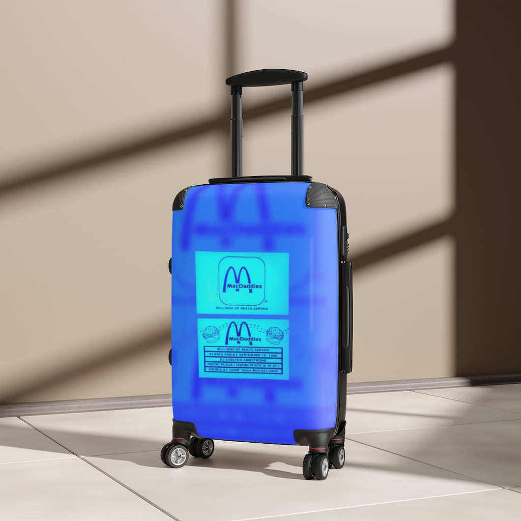 Geotrott Macdaddies Nightclub Irving Place Dj Stretch Amstrong Millions Of Beats Served Blue Cabin Suitcase Extended Storage Adjustable Telescopic Handle Double Wheeled Polycarbonate Hard-Shell Built-In Lock