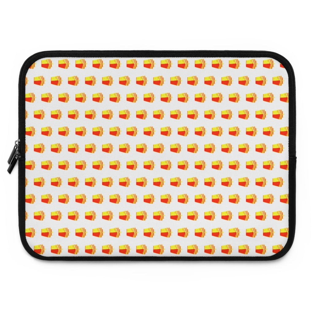 Geotrott Orange Cruise Ships Pattern White Laptop Sleeve