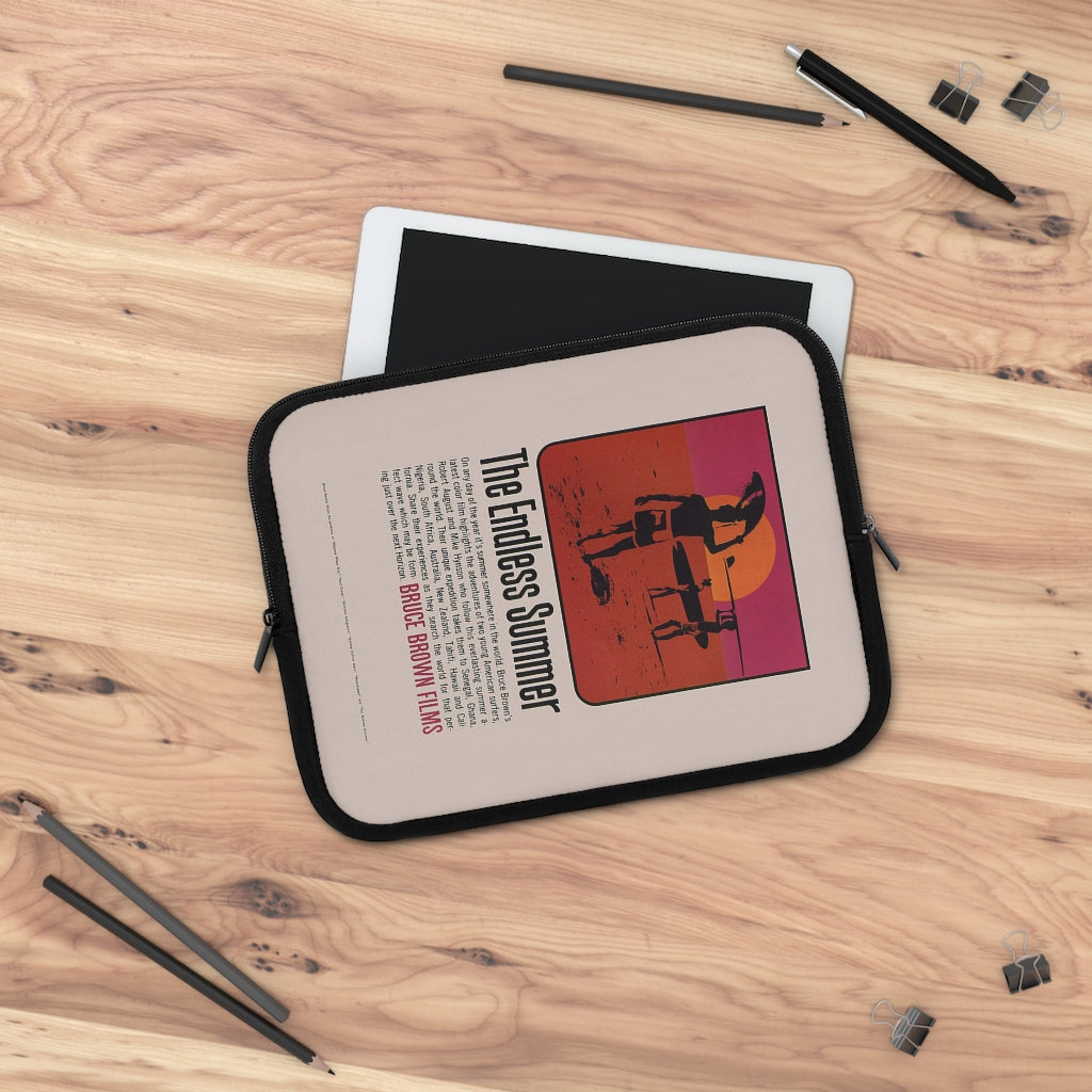 Geotrott The Endless Summer Movie Poster Red Laptop Sleeve