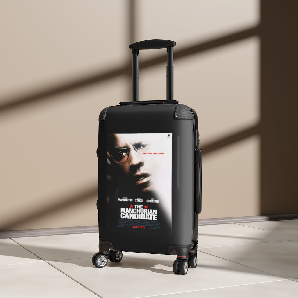 Geotrott The Manchurian Candidate Movie Poster Collection Cabin Suitcase Extended Storage Adjustable Telescopic Handle Double Wheeled Polycarbonate Hard-Shell Built-In Lock