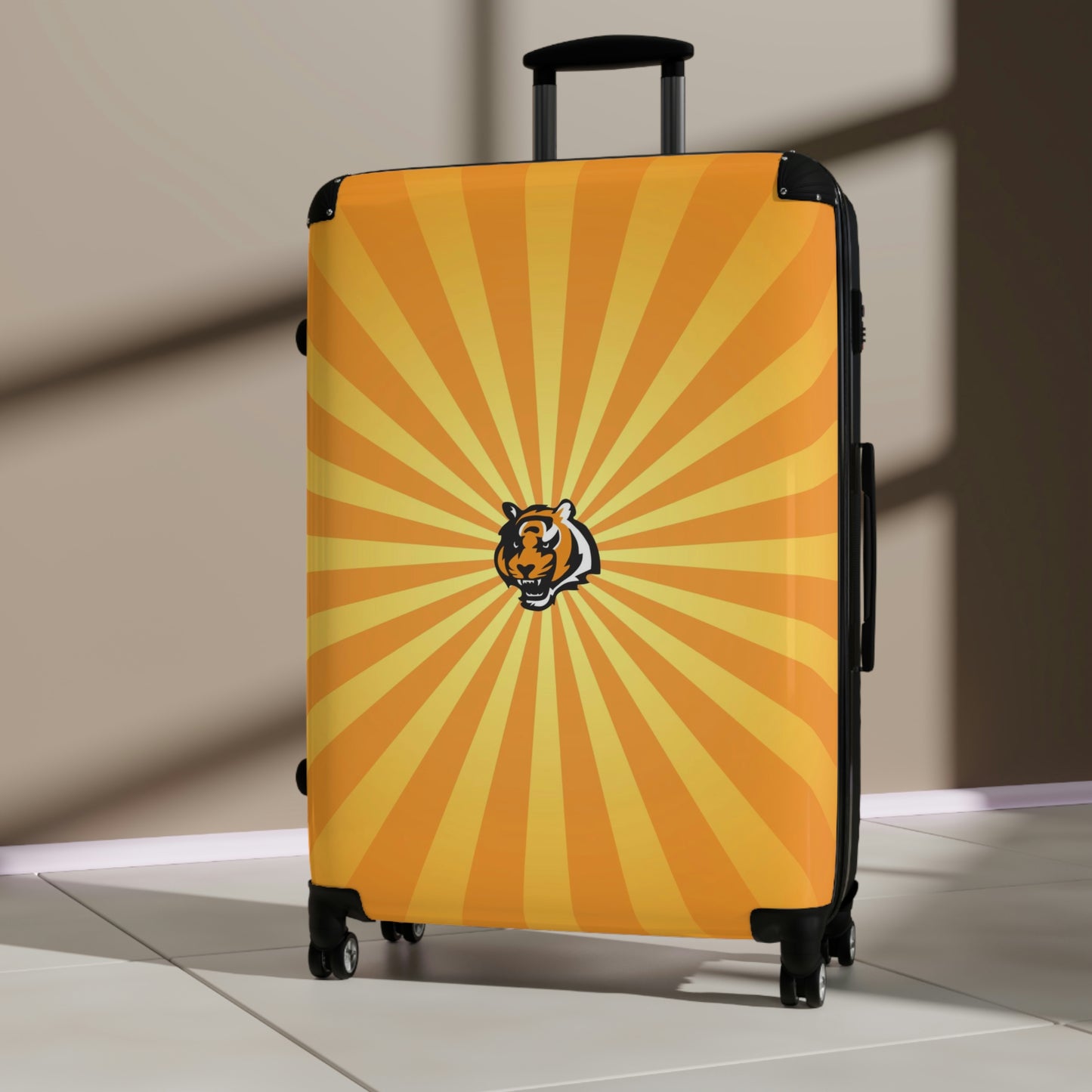 Geotrott Cincinnati Bengals National Football League Nfl Team Logo Cabin Suitcase Rolling Luggage Checking Bag