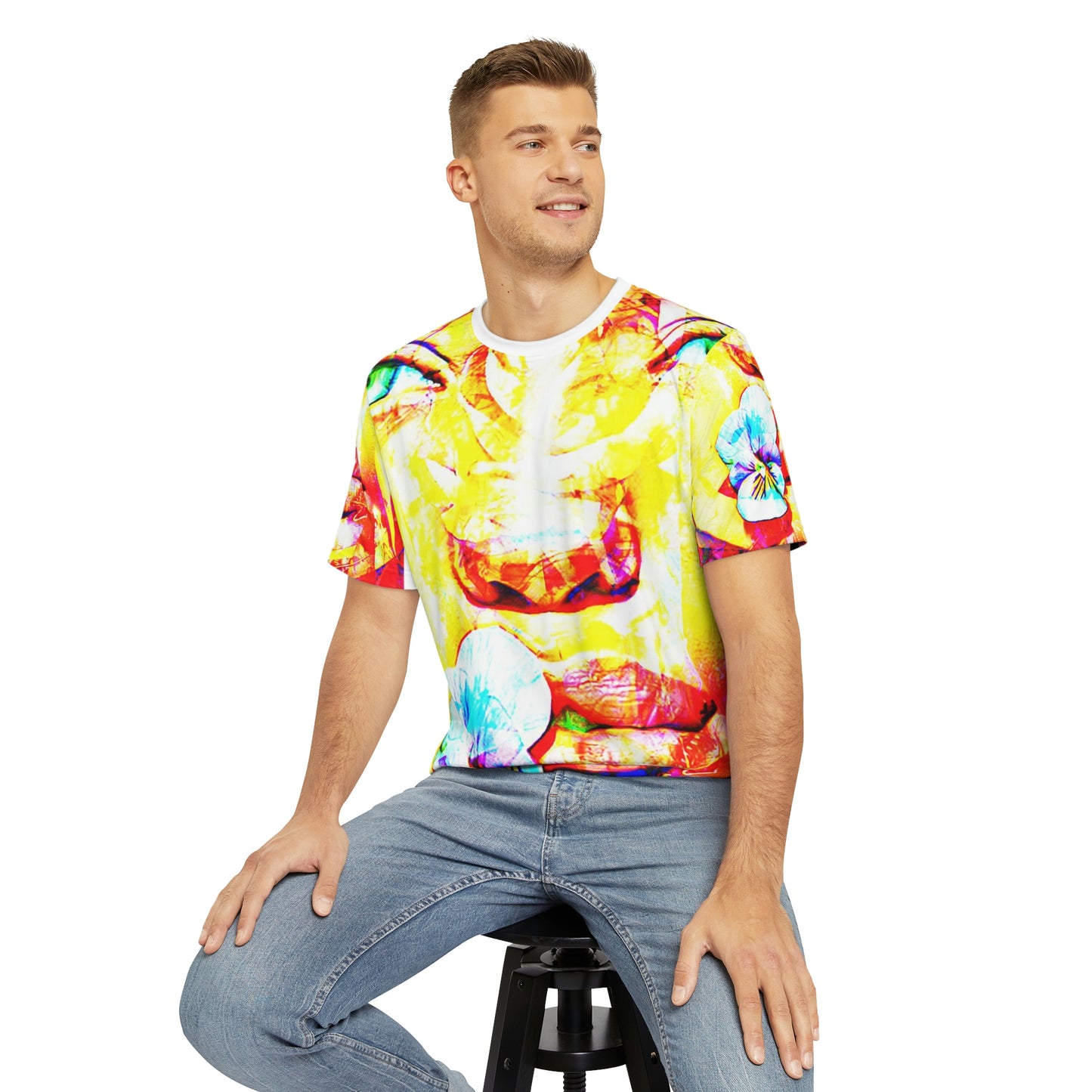 Copy Of Copy Of Copy Of Copy Of Copy Of Copy Of Copy Of Copy Of Copy Of Eddy Bogaert Graffiti Bieber Statue Of Liberty Art Men'S Polyester Tee (Aop)