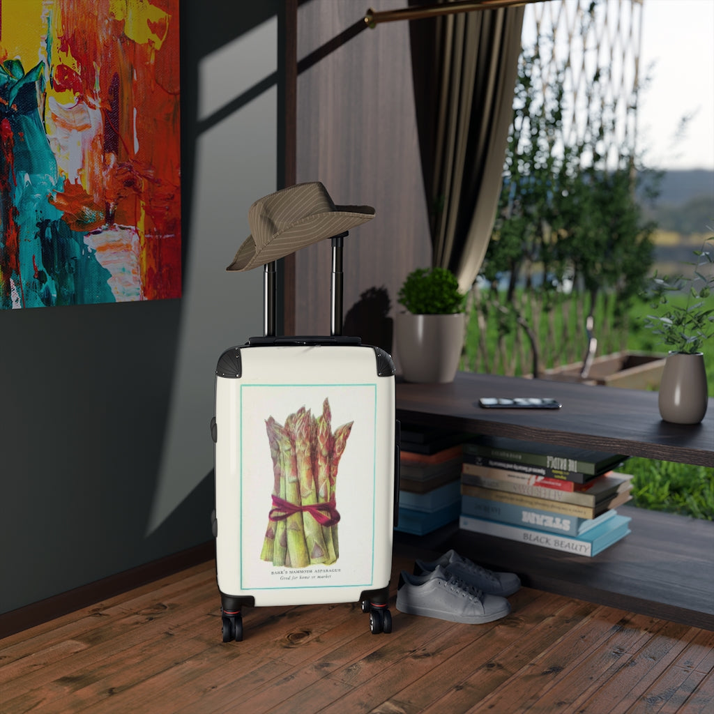 Geotrott Asparagus Barr Mammoth Farm Collection Cabin Suitcase Extended Storage Adjustable Telescopic Handle Double Wheeled Polycarbonate Hard-Shell Built-In Lock