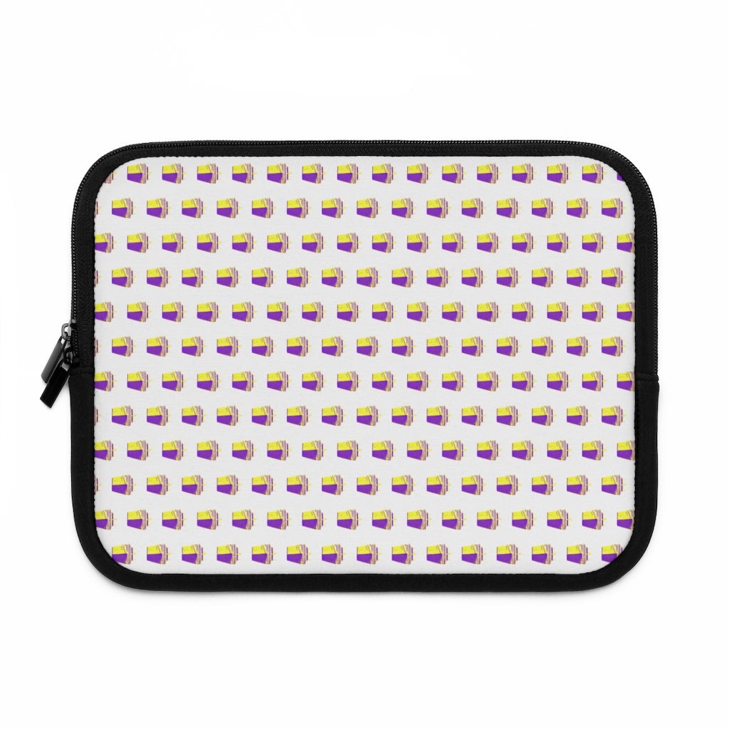 Geotrott Purple Cruise Ships Pattern White Laptop Sleeve