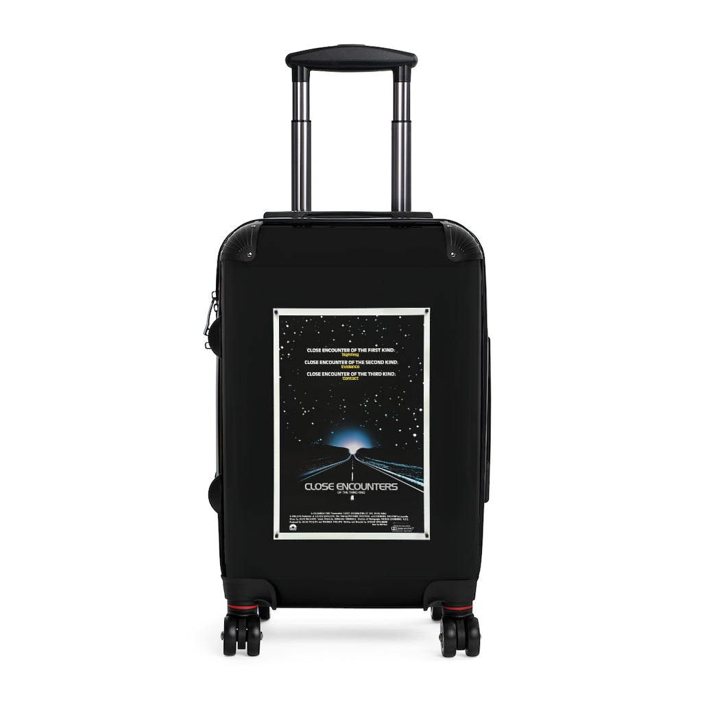 Getrott Close Encounters of the Third Kind Movie Poster Collection Cabin Suitcase Inner Pockets Extended Storage Adjustable Telescopic Handle Inner Pockets Double wheeled Polycarbonate Hard-shell Built-in Lock