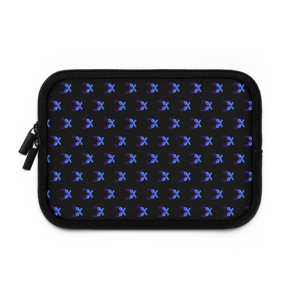 Geotrott Blue Magnum Guns Pattern Black Laptop Sleeve