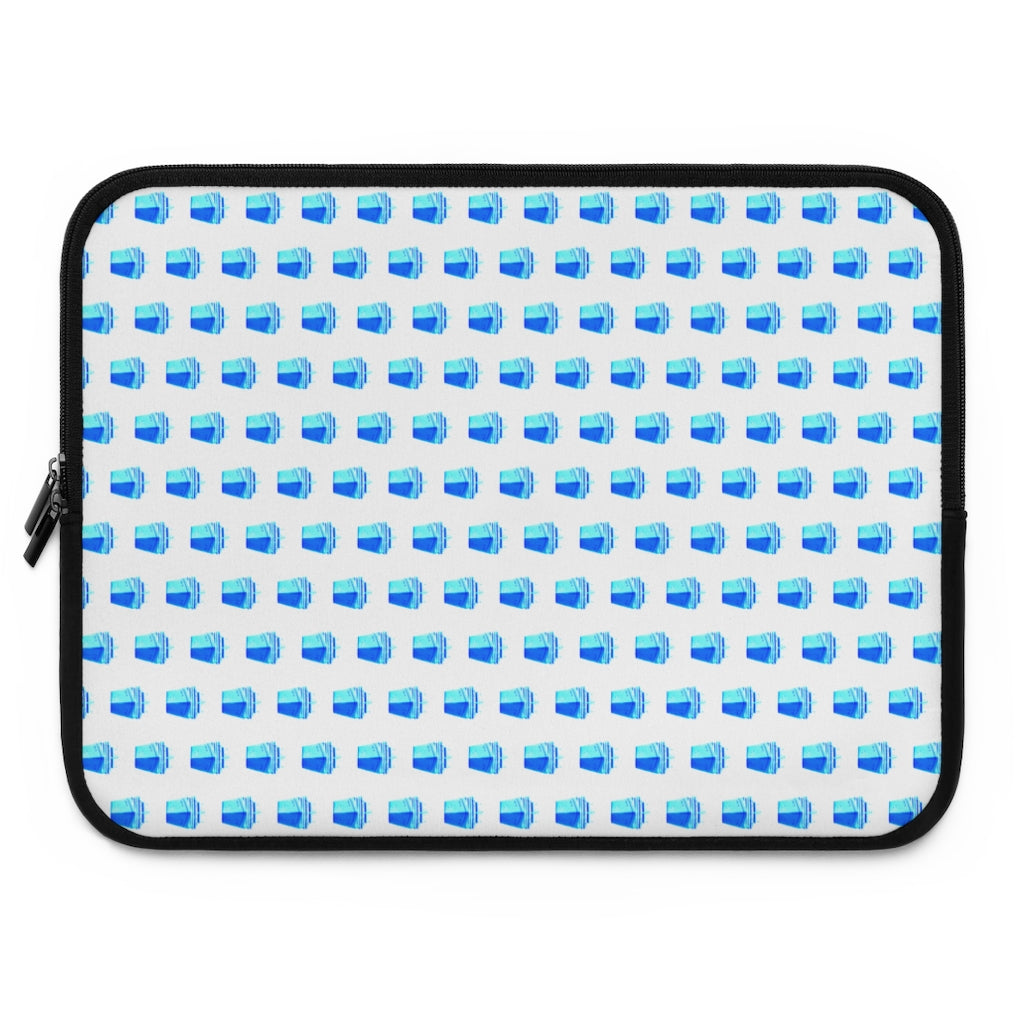 Getrott Turquoise Cruise Ships Pattern White Laptop Sleeve-Laptop Sleeve-Geotrott