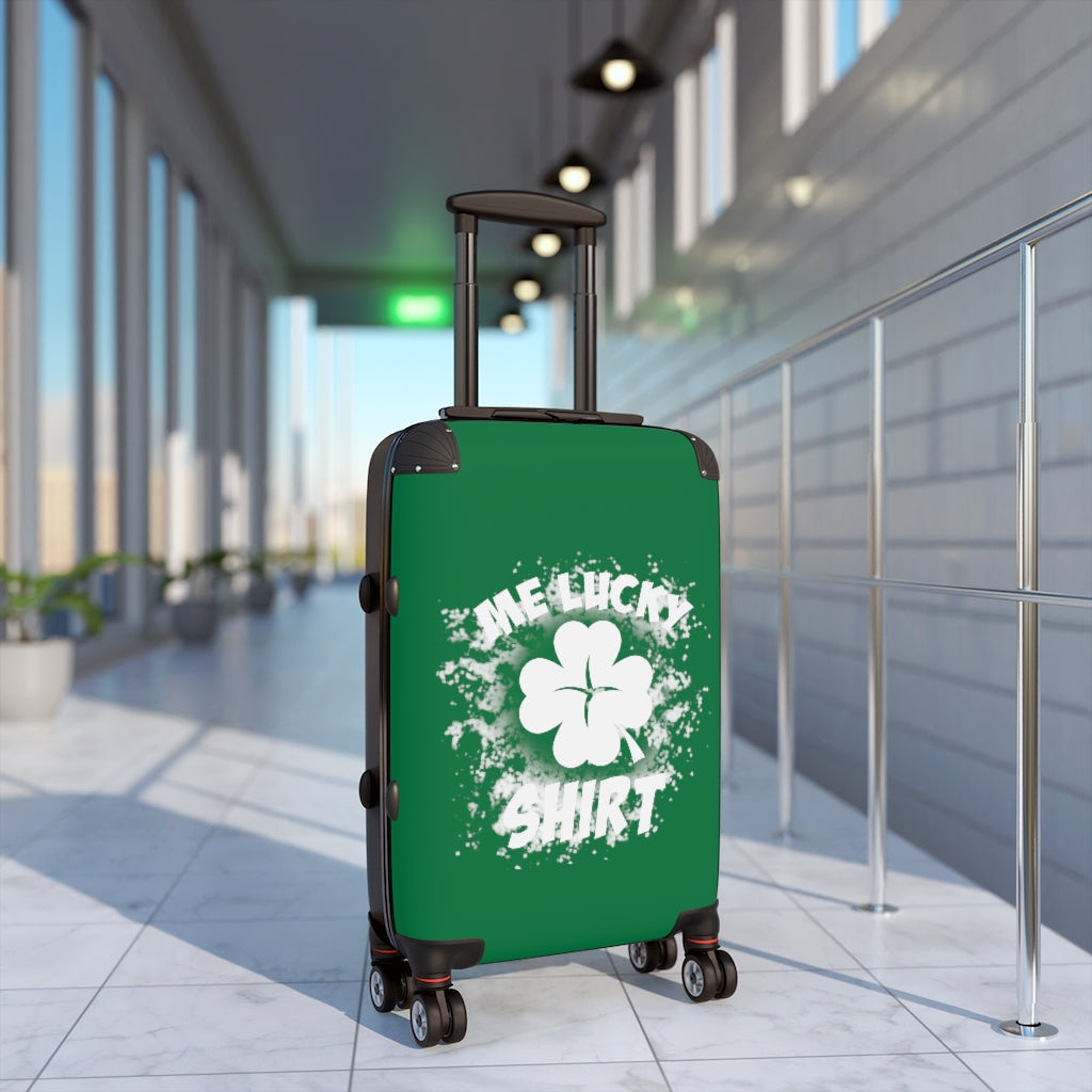 Geotrott Irish Lucky Clove Wood Sorrel Art Cabin Suitcase Extended Storage Adjustable Telescopic Handle Double Wheeled Polycarbonate Hard-Shell Built-In Lock