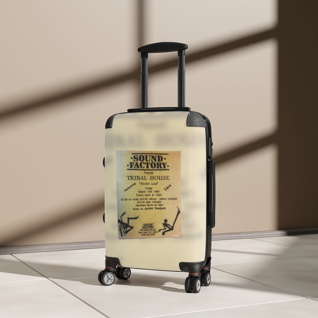 Getrott Club Sound Factory 1990 NYC Tribal House Mother Land Dj Junior Vasquez Cabin Suitcase Extended Storage Adjustable Telescopic Handle Double wheeled Polycarbonate Hard-shell Built-in Lock-Bags-Geotrott