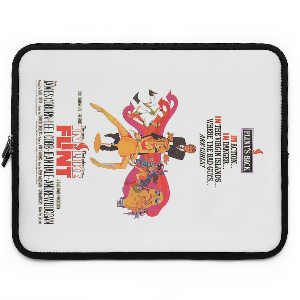 Geotrott In Like Flint Movie Poster Laptop Sleeve