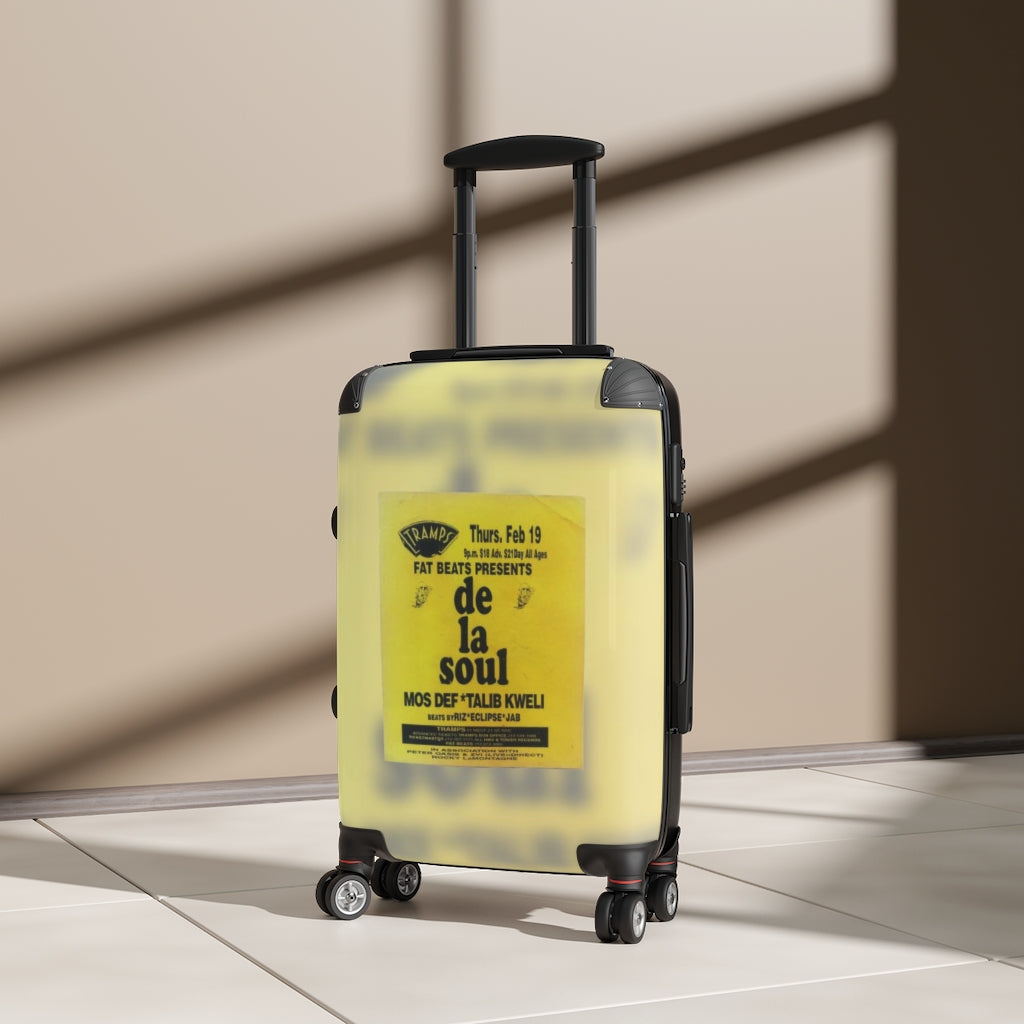 Getrott Tramps Nightclub NYC Fat Beats Presents De La Soul Mos Def Talib Kweli DjRiz Eclipse Jab Cabin Suitcase Extended Storage Adjustable Telescopic Handle Double wheeled Polycarbonate Hard-shell Built-in Lock-Bags-Geotrott
