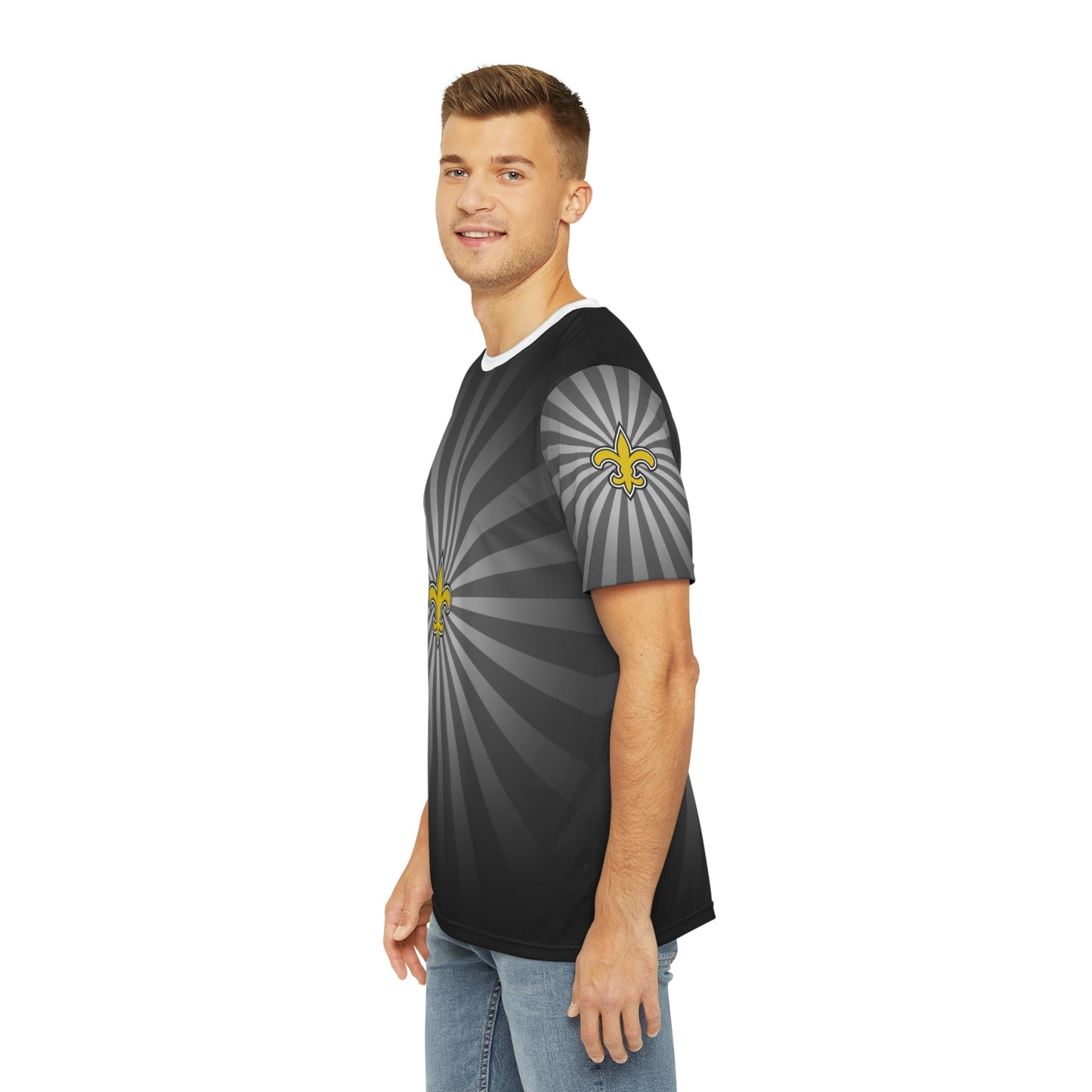 Geotrott NFL New Orleans Saints Men's Polyester All Over Print Tee T-Shirt-All Over Prints-Geotrott