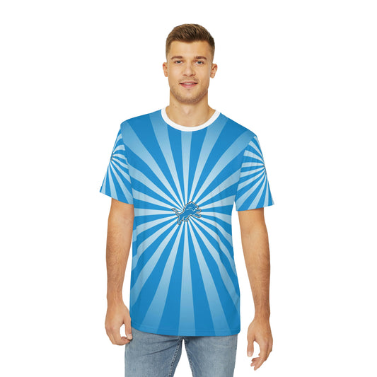 Geotrott Nfl Detroit Lions Men'S Polyester All Over Print Tee T-Shirt