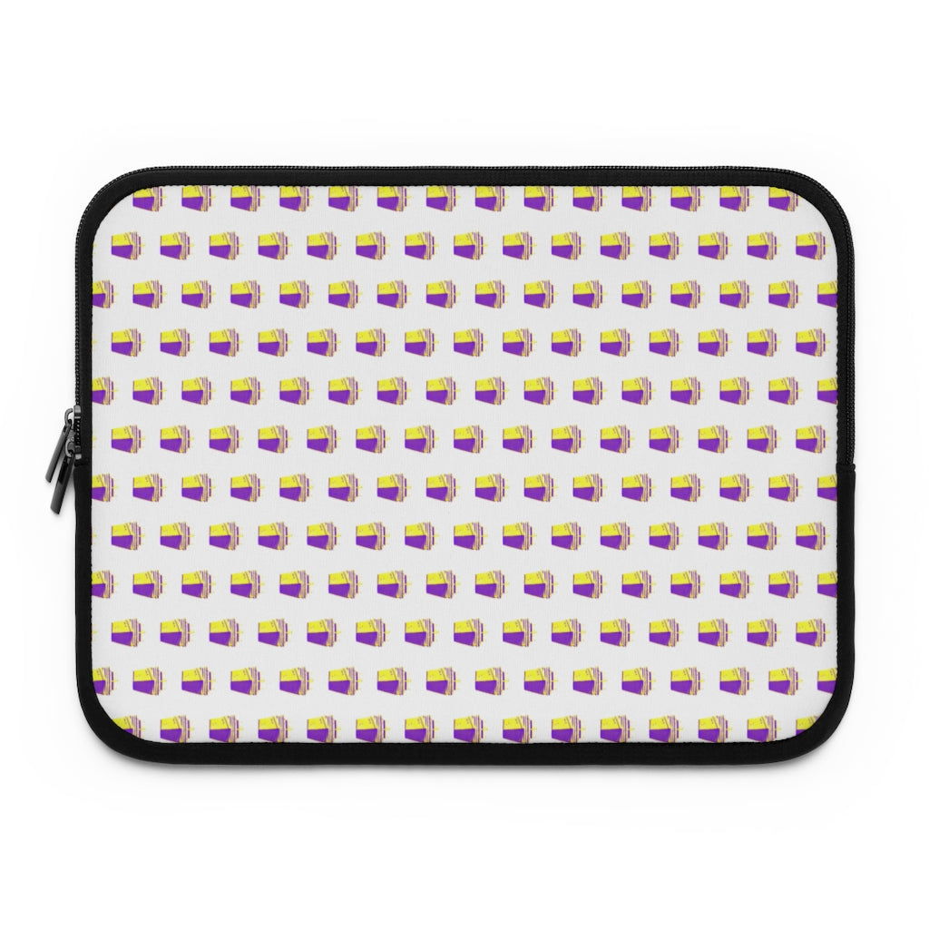 Geotrott Purple Cruise Ships Pattern White Laptop Sleeve