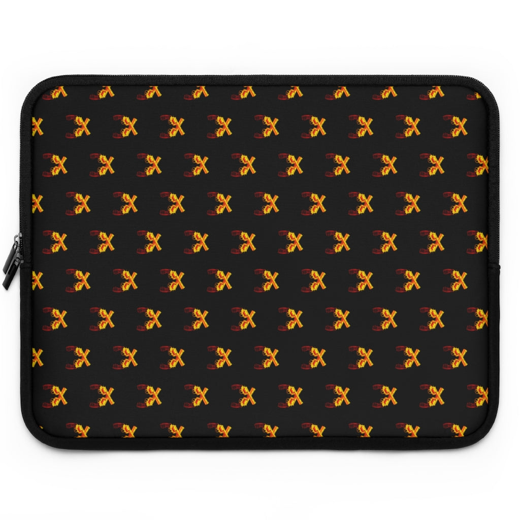 Geotrott Golden Magnum Guns Pattern Black Laptop Sleeve