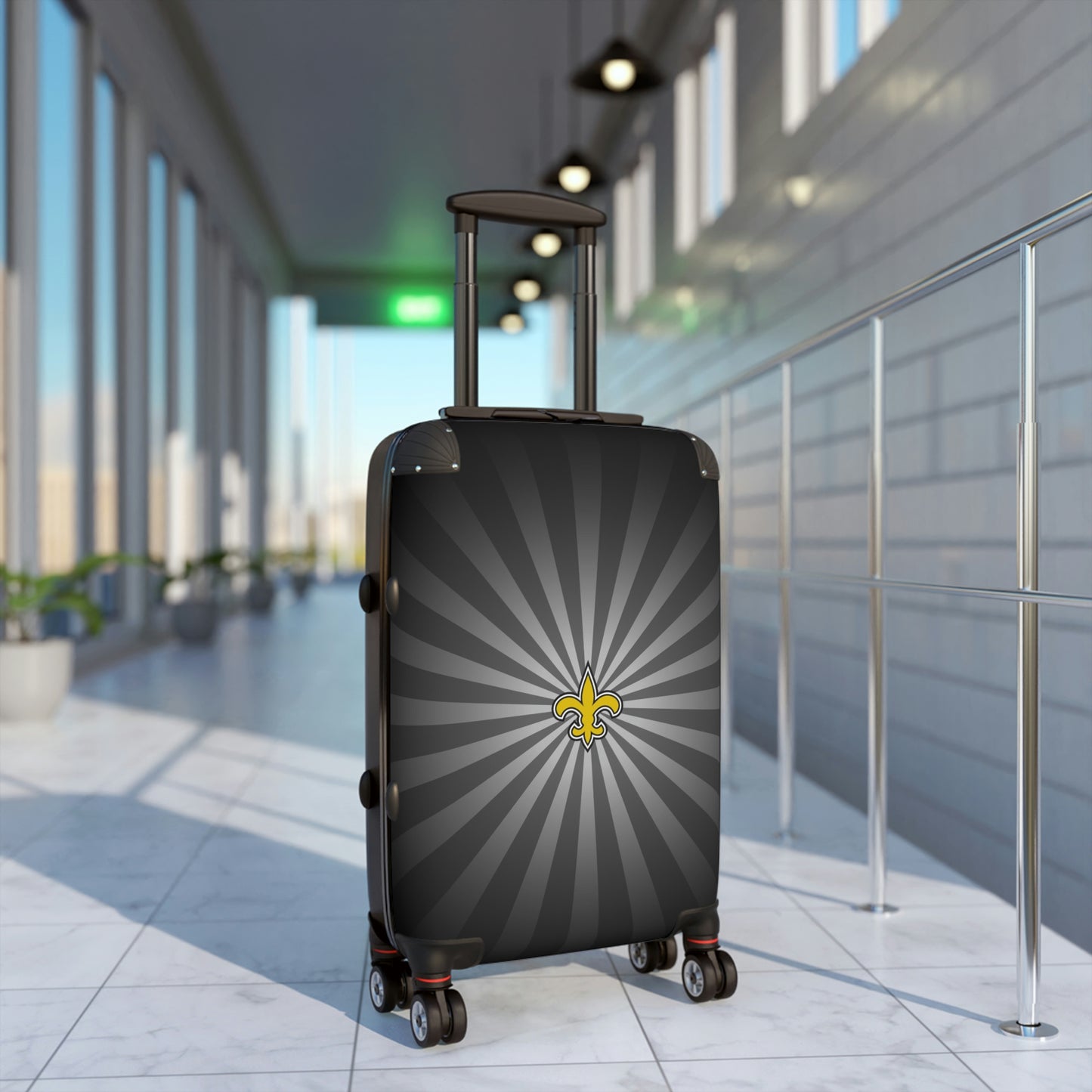 Geotrott New Orleans Saints National Football League Nfl Team Logo Cabin Suitcase Rolling Luggage Checking Bag