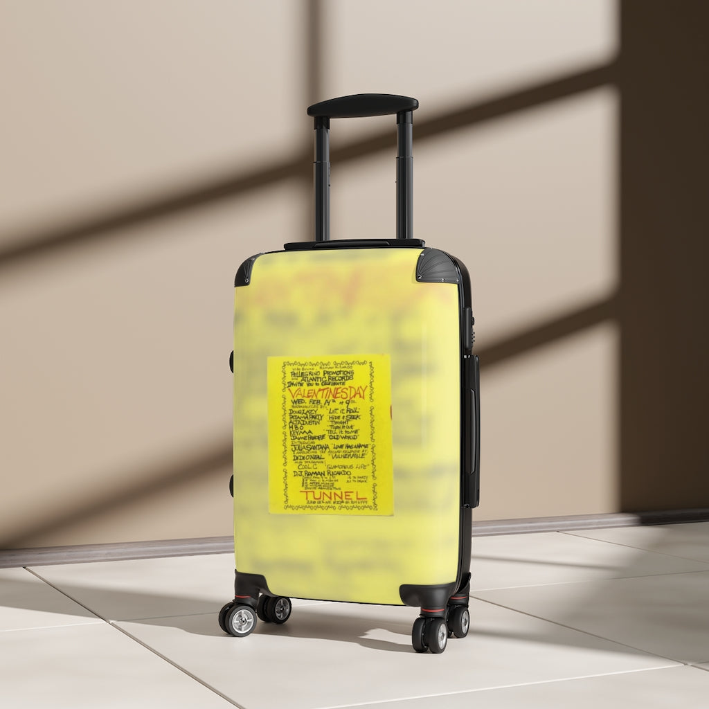 Getrott Club Tunnel NYC Valentines Vito Bruno Roman Ricardo Pellegrino Promotions Atlantic Records Cabin Suitcase Extended Storage Adjustable Telescopic Handle Double wheeled Polycarbonate Hard-shell Built-in Lock-Bags-Geotrott