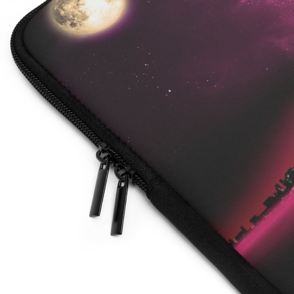 Geotrott Space City Sunset Violet Black Laptop Sleeve