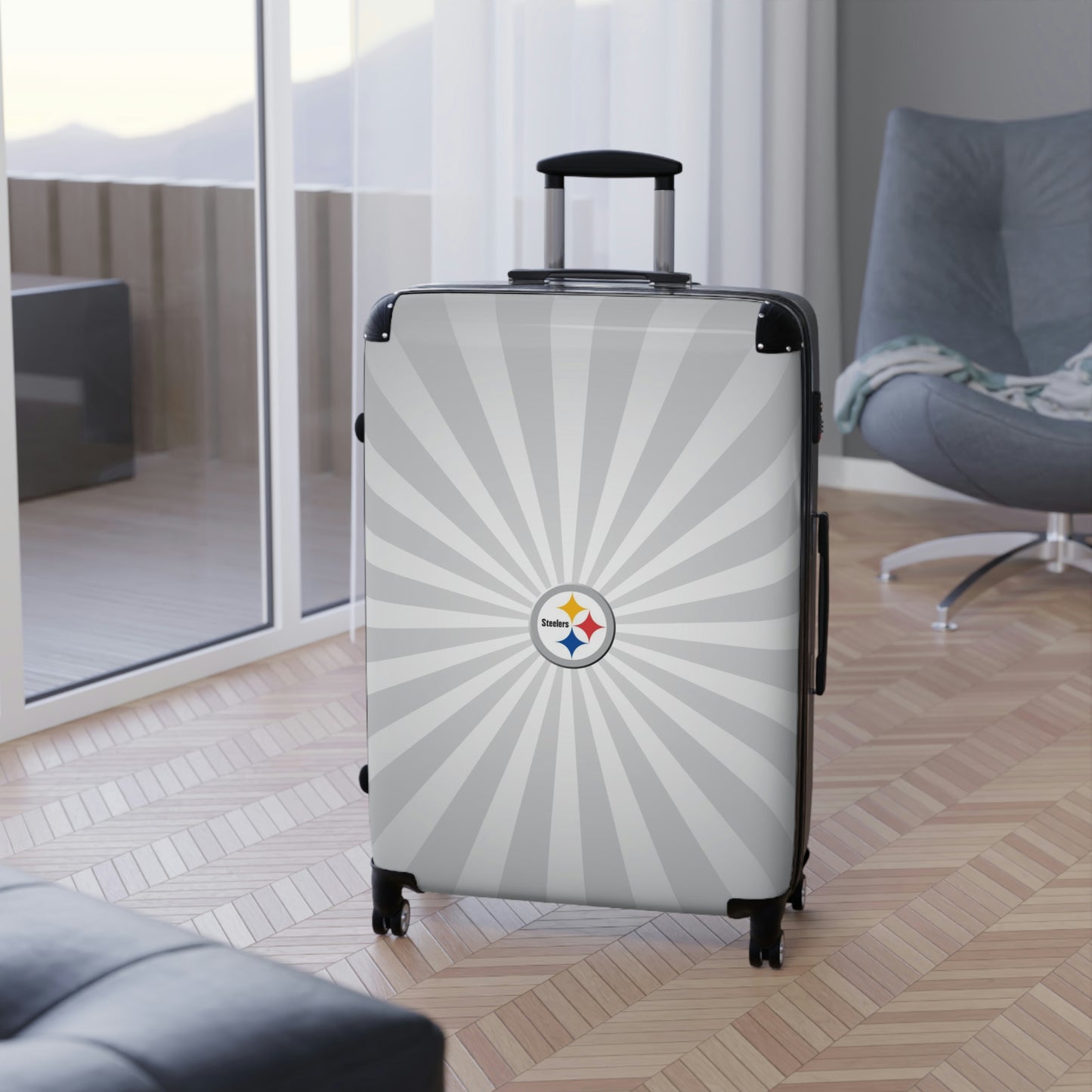 Geotrott Pittsburgh Steelers National Football League Nfl Team Logo Cabin Suitcase Rolling Luggage Checking Bag