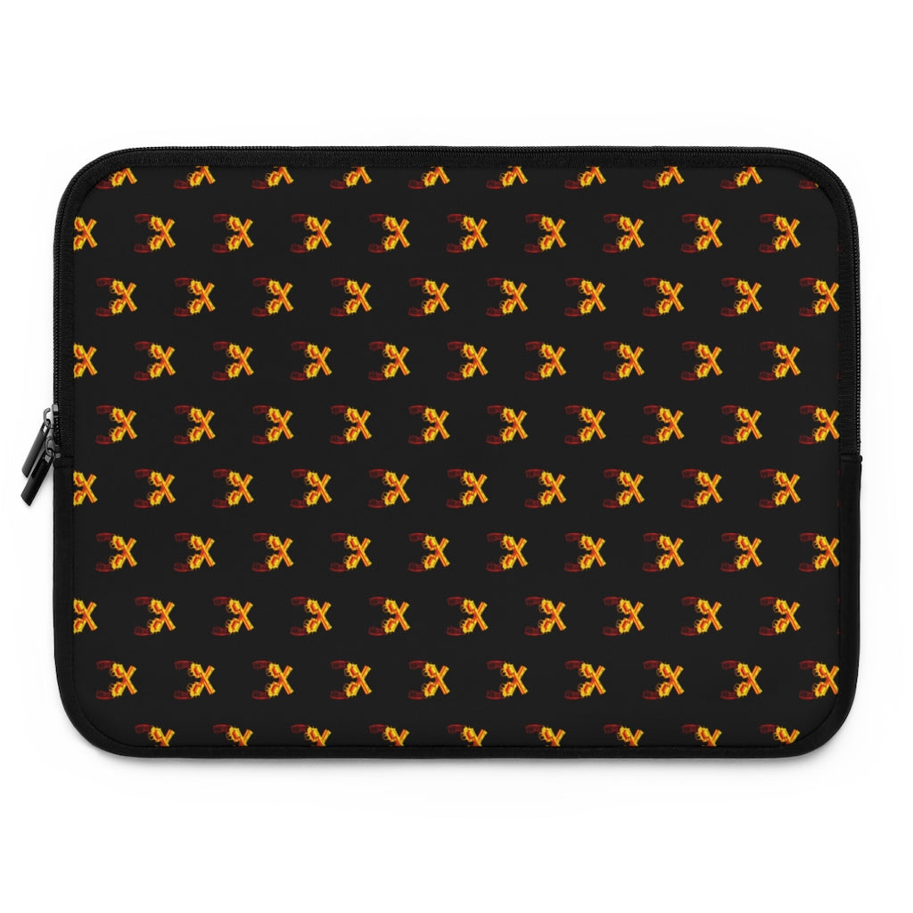 Geotrott Golden Magnum Guns Pattern Black Laptop Sleeve