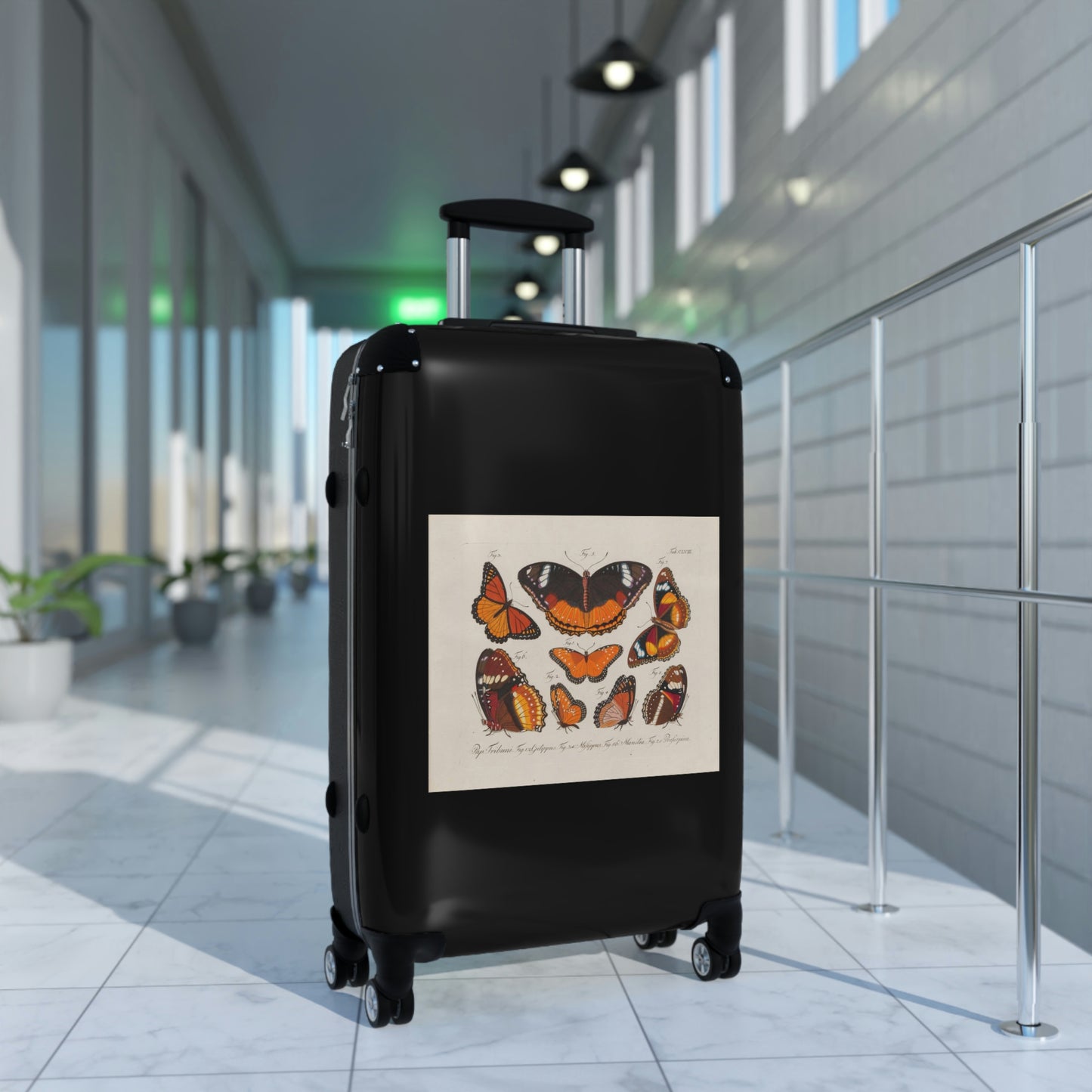 Getrott Butterflies Pap Tribuni Gilippus Milippus Manilia Proferpina Cabin Suitcase Rolling Luggage Extended Storage Adjustable Telescopic Handle Double wheeled Polycarbonate Hard-shell Built-in Lock-Bags-Geotrott
