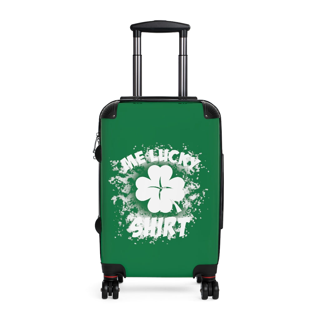 Geotrott Irish Lucky Clove Wood Sorrel Art Cabin Suitcase Extended Storage Adjustable Telescopic Handle Double Wheeled Polycarbonate Hard-Shell Built-In Lock