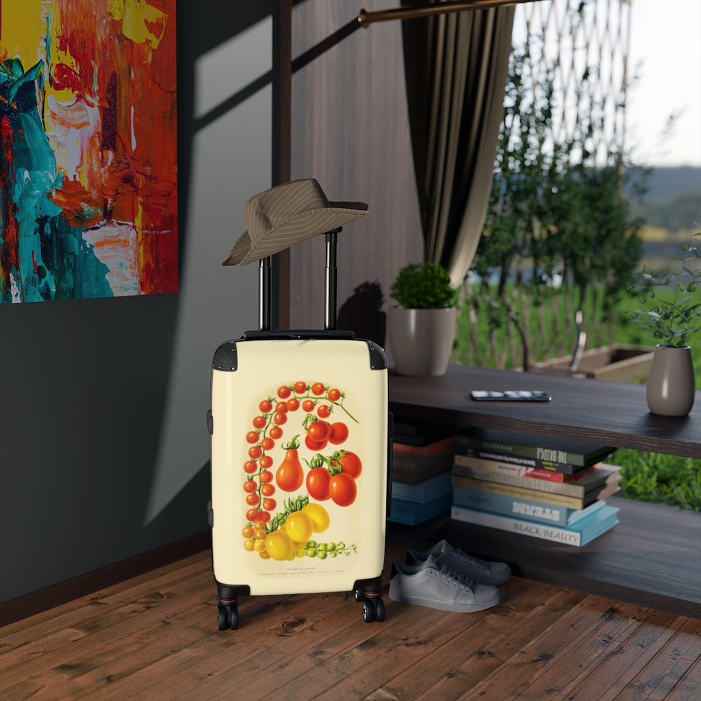 Getrott Varietes de Tomates Tomatoes Farm Collection Cabin Suitcase Inner Pockets Extended Storage Adjustable Telescopic Handle Inner Pockets Double wheeled Polycarbonate Hard-shell Built-in Lock