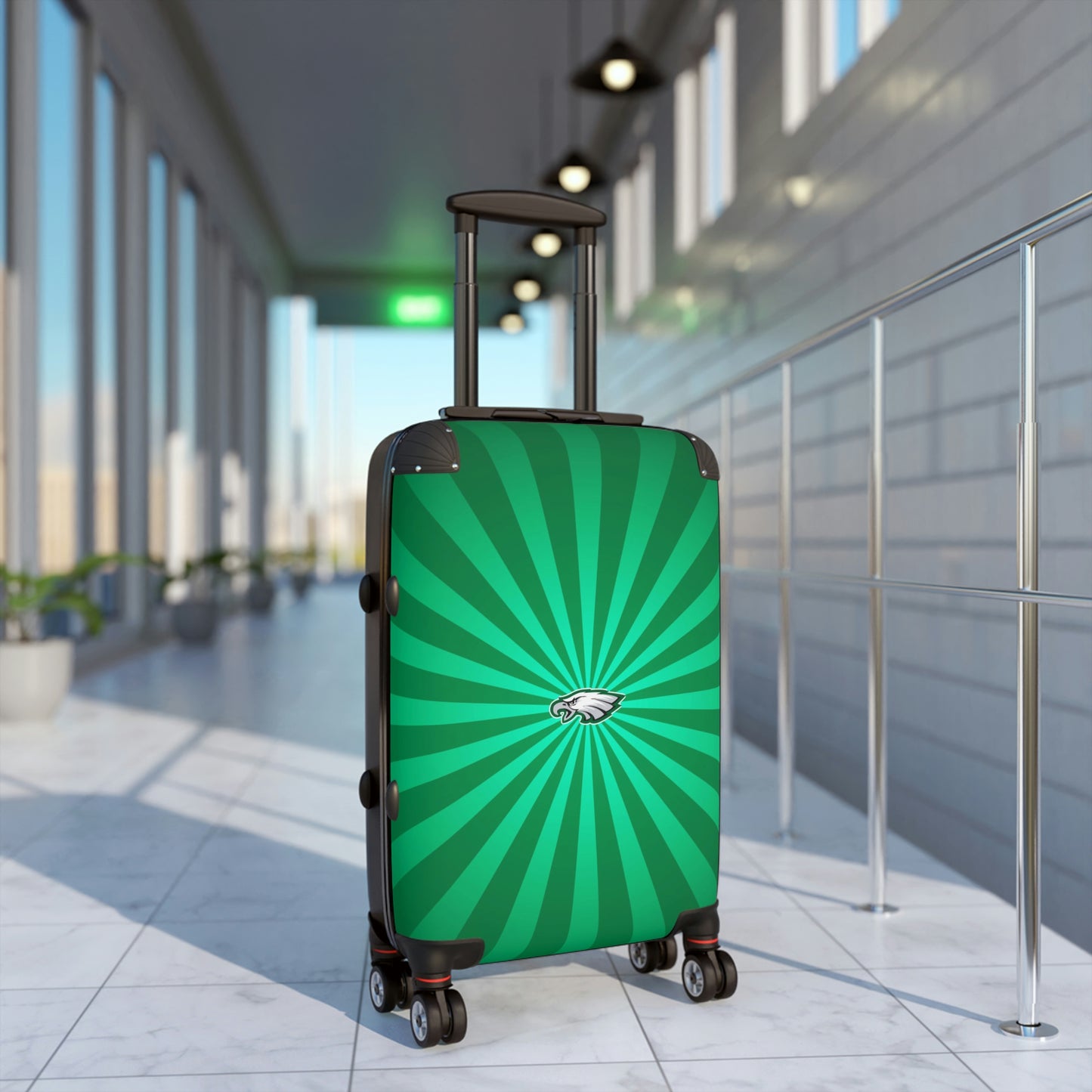 Geotrott Philadelphia Eagles National Football League Nfl Team Logo Cabin Suitcase Rolling Luggage Checking Bag