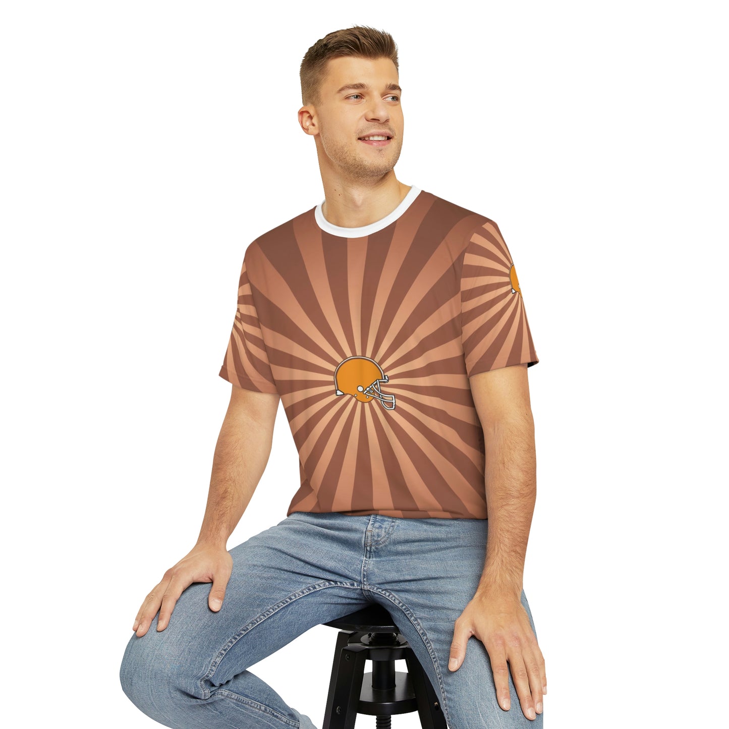 Geotrott NFL Cleveland Browns Men's Polyester All Over Print Tee T-Shirt-All Over Prints-Geotrott