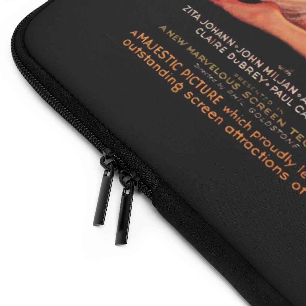 Geotrott The Sin Of Nora Moran Movie Poster Red Laptop Sleeve