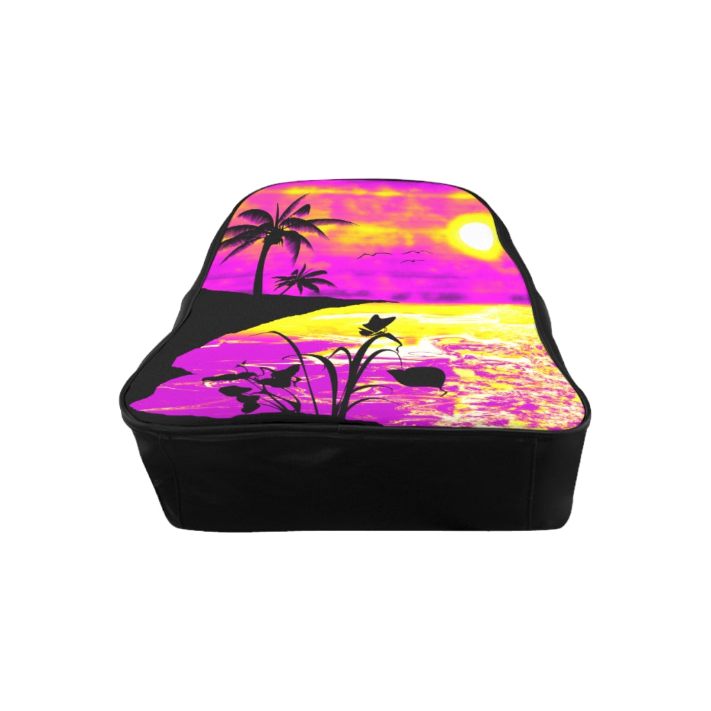 Getrott Pink Beach Sunset Backpack Carry-On Travel Check Luggage 4-Wheel Spinner Suitcase Bag Multiple Colors and Sizes-Bags-Geotrott