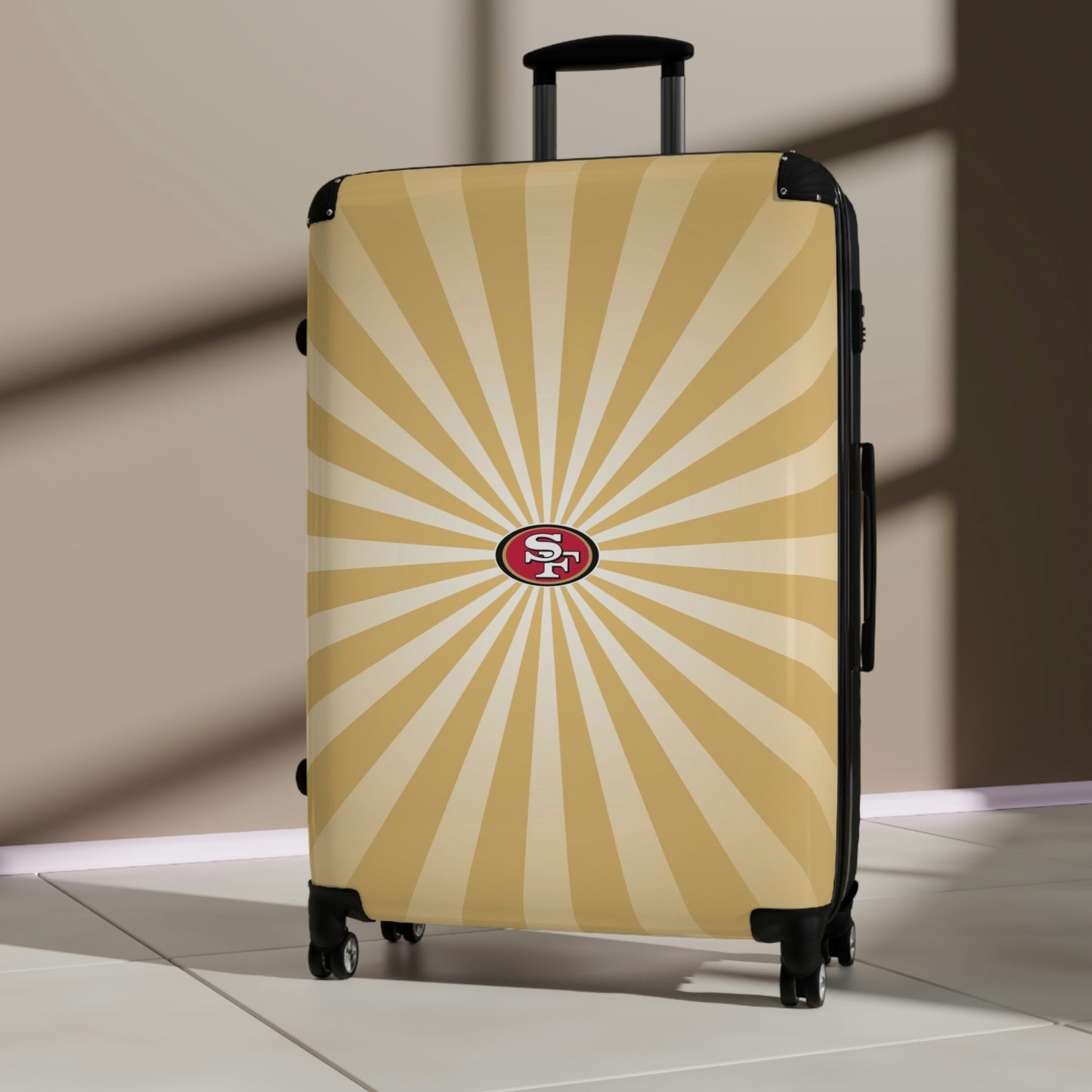Geotrott San Francisco 49Ers National Football League Nfl Team Logo Cabin Suitcase Rolling Luggage Checking Bag