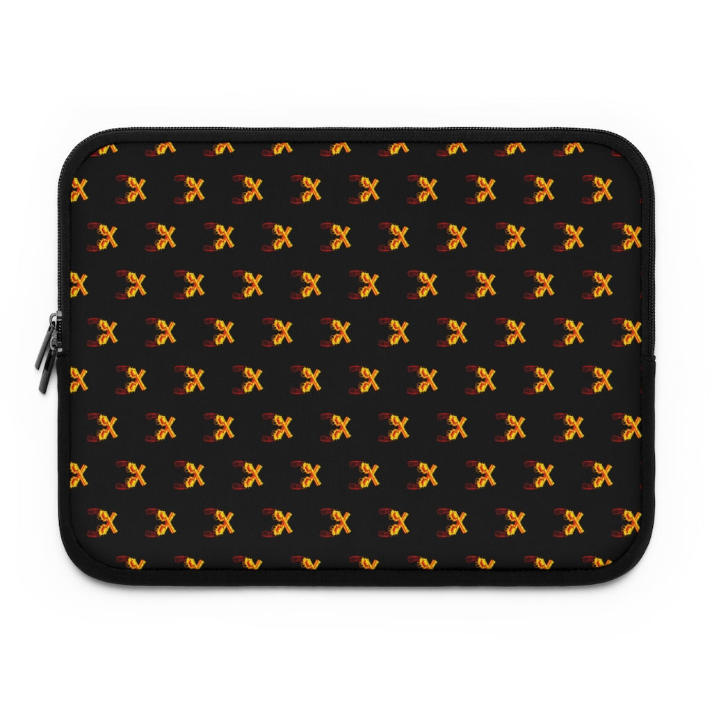 Geotrott Golden Magnum Guns Pattern Black Laptop Sleeve