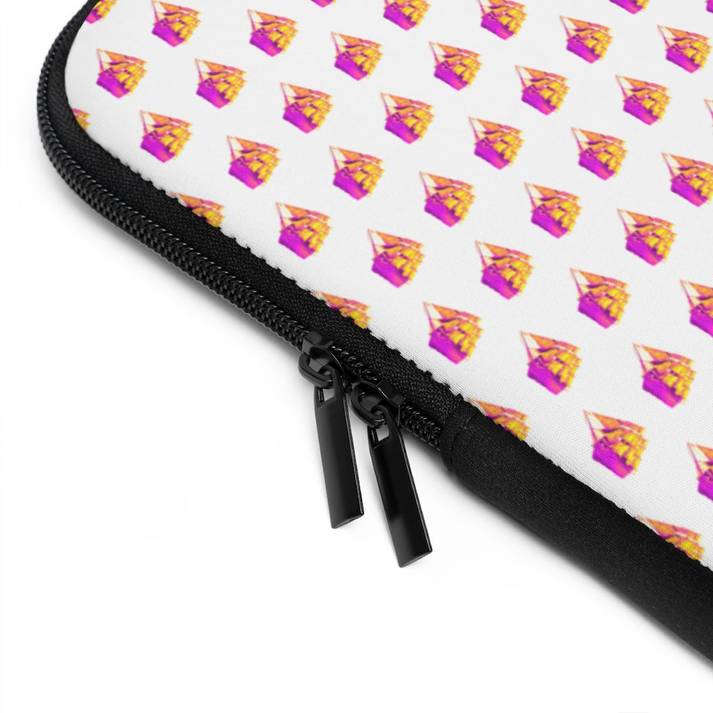Getrott Old Sail Ships Pattern White Laptop Sleeve-Laptop Sleeve-Geotrott