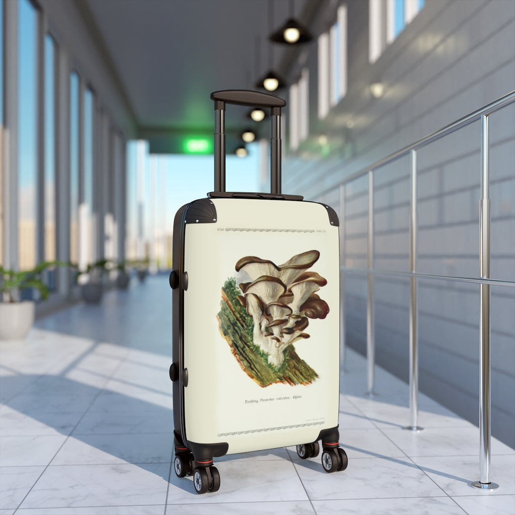 Getrott Drehling Pleurotus Ostreatus Mushroom Farm Collection Cabin Suitcase Inner Pockets Extended Storage Adjustable Telescopic Handle Inner Pockets Double wheeled Polycarbonate Hard-shell Built-in Lock